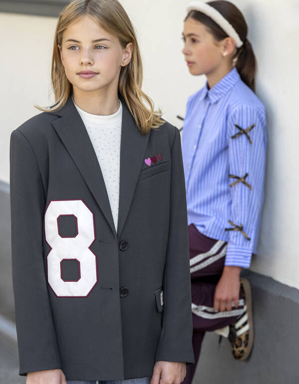 Varsity Blazer Donkergrijs SHOEBY GIRLS