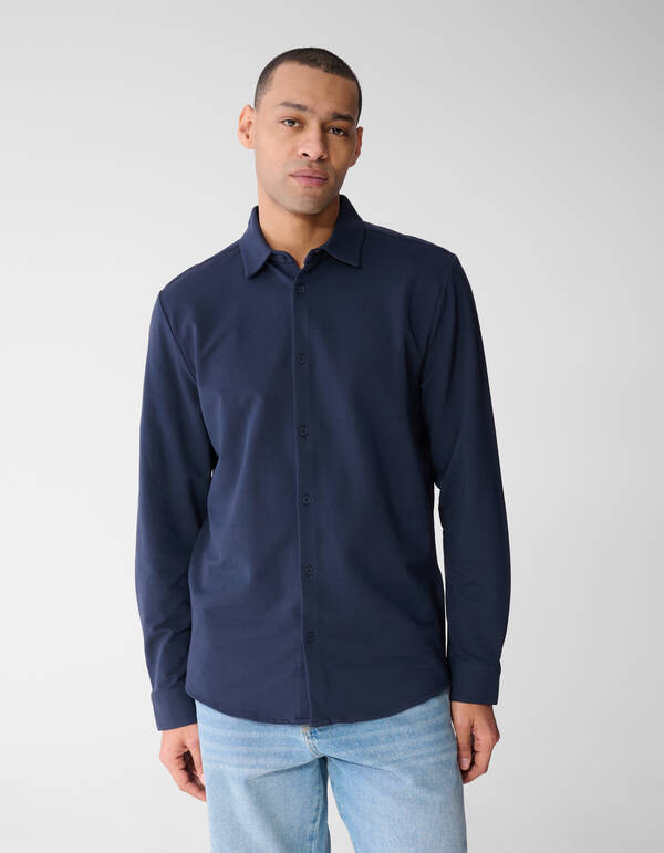 Jersey Longsleeve T-shirt Donkerblauw SHOEBY MEN