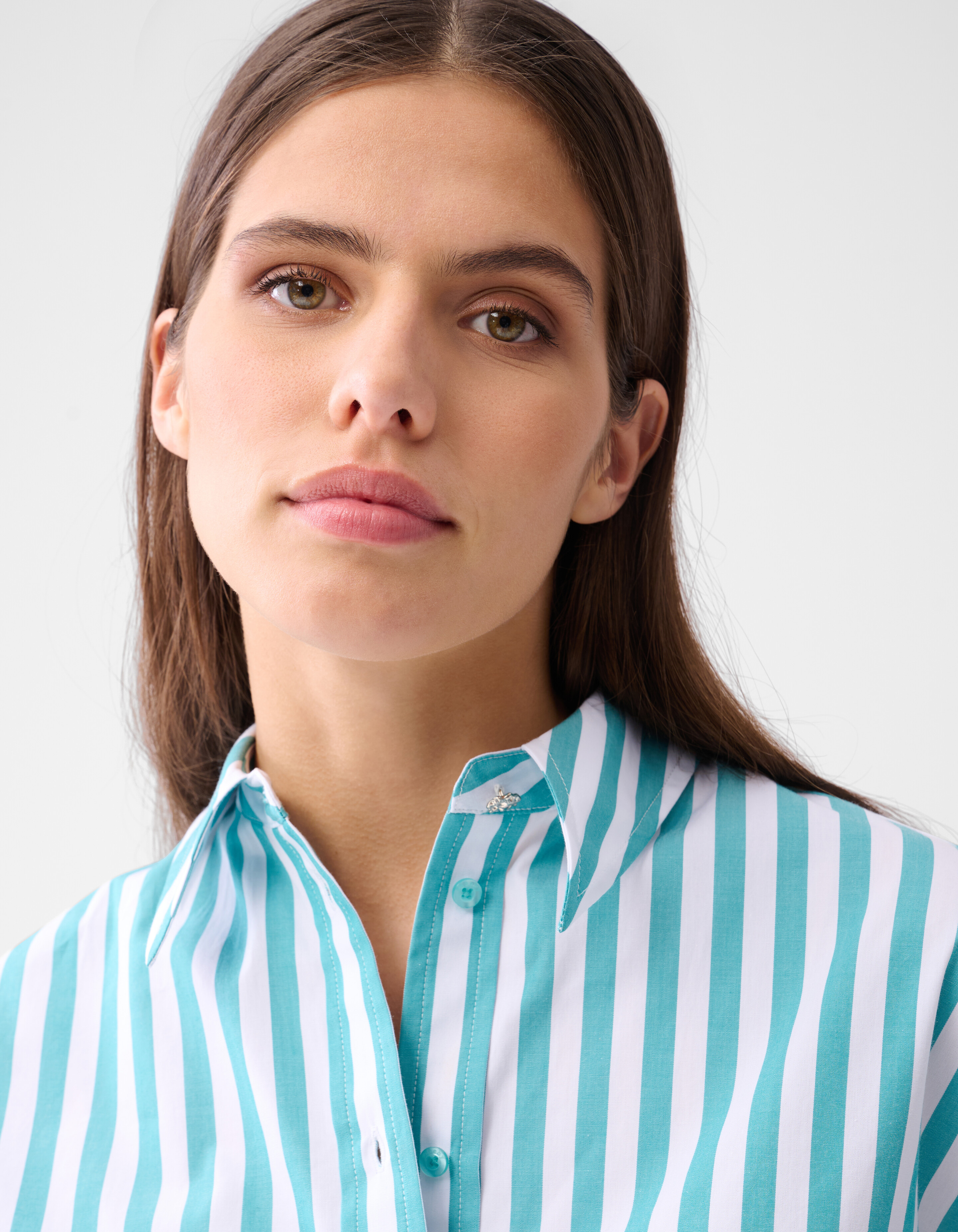 Pinstripe Blouse Groen By Mieke SHOEBY WOMEN