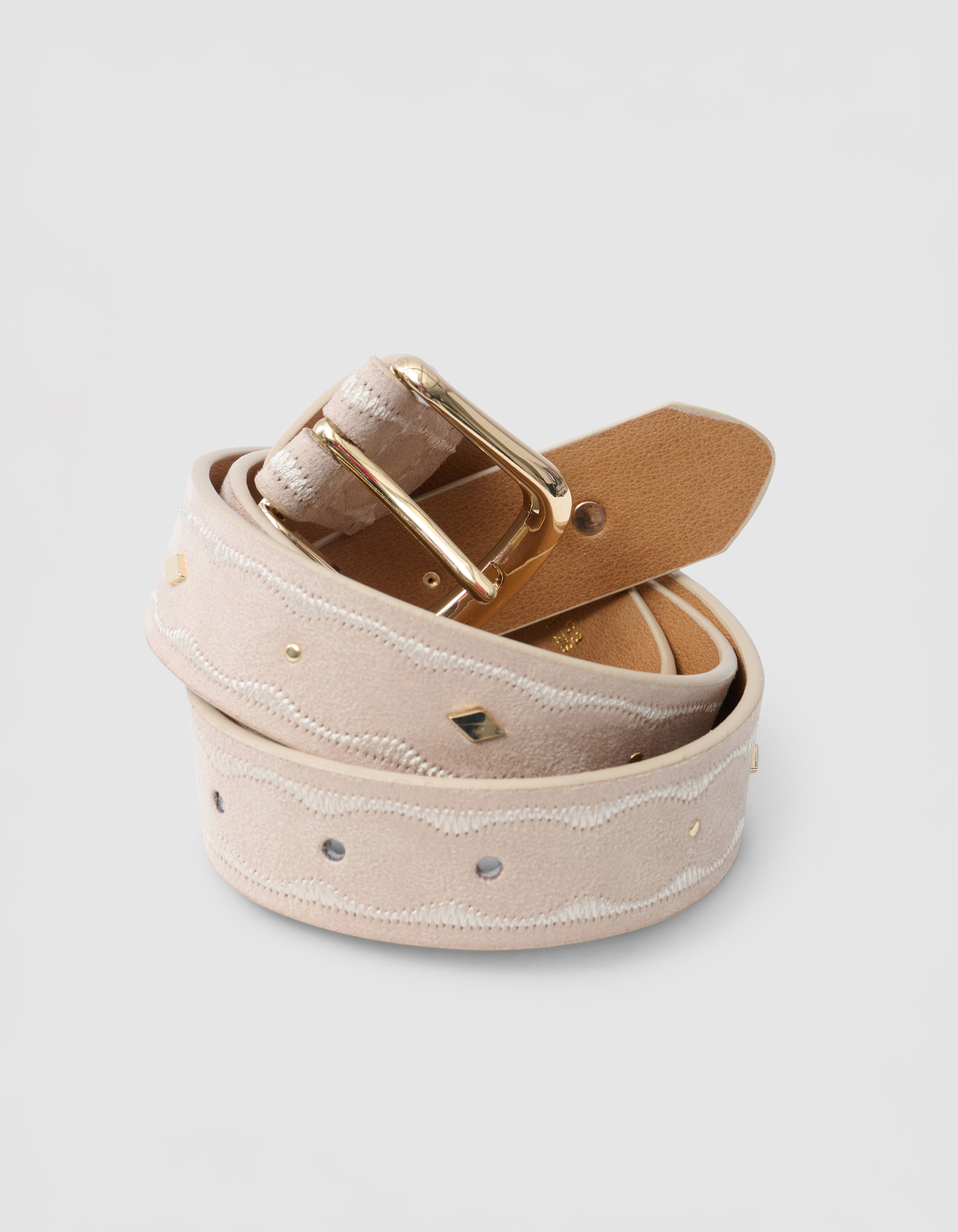 Studs Riem Gebroken Wit SHOEBY ACCESSOIRES