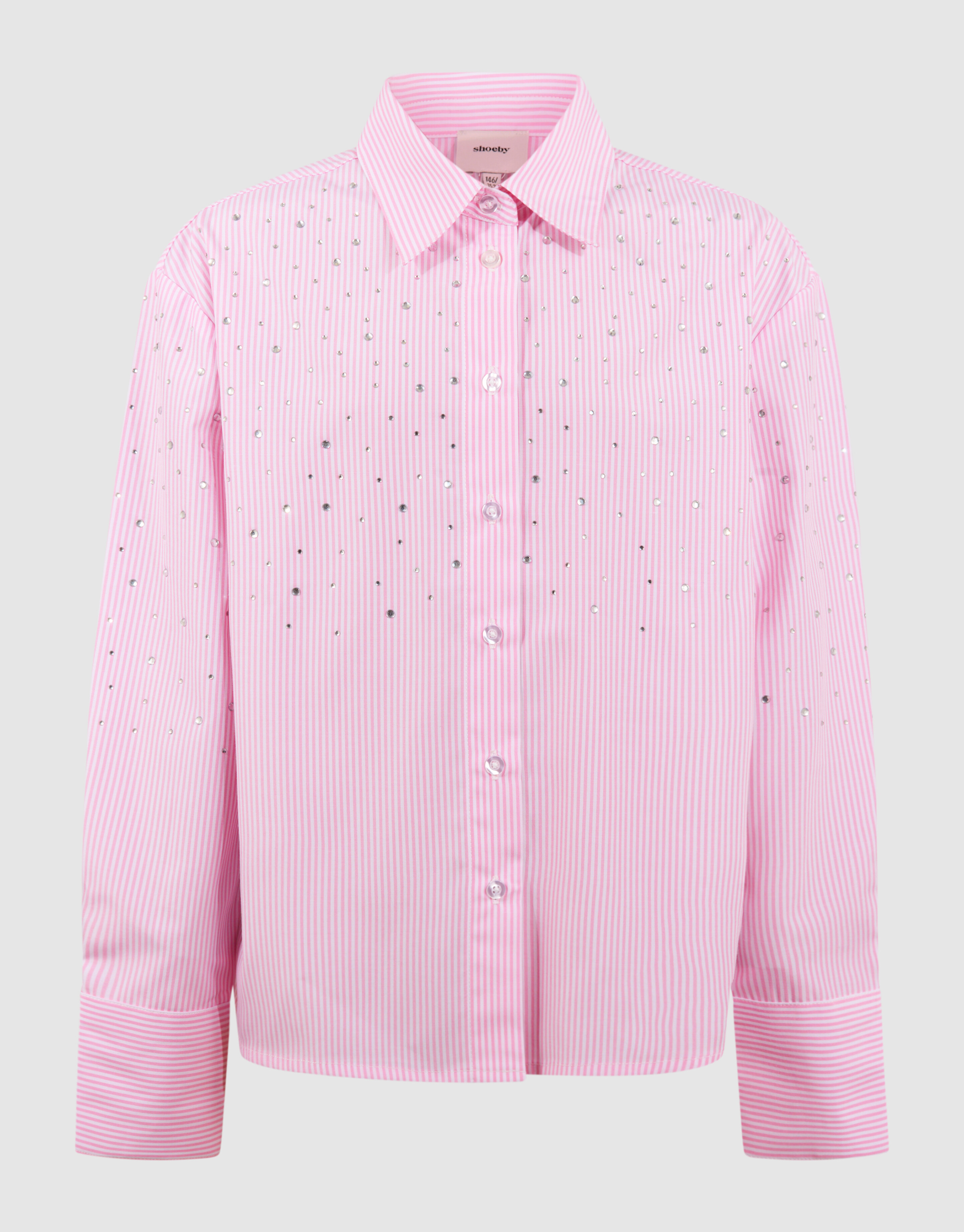 Pinstripe Strass Blouse Lichtroze SHOEBY GIRLS