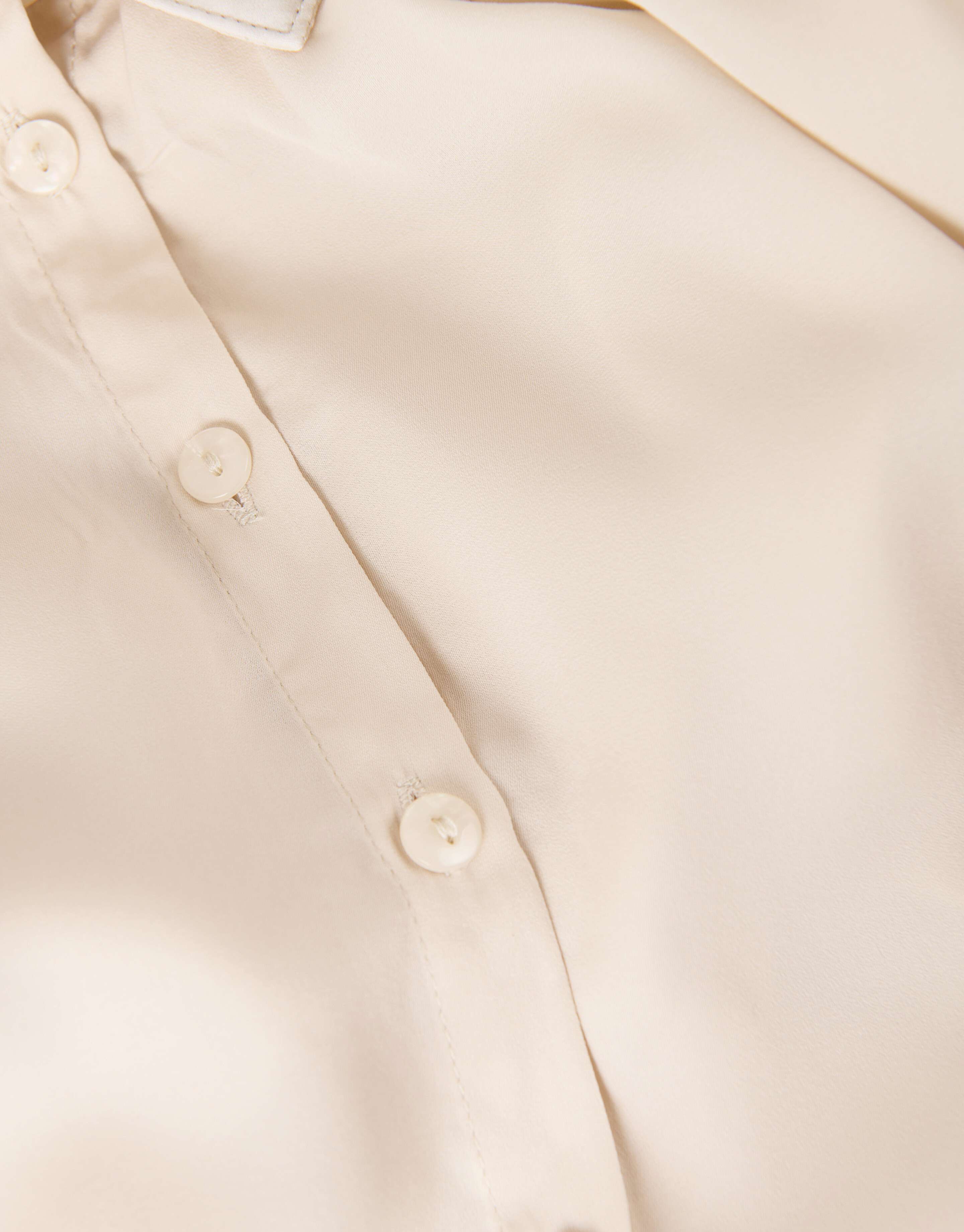 Oversized Satijnen Blouse Beige SHOEBY WOMEN