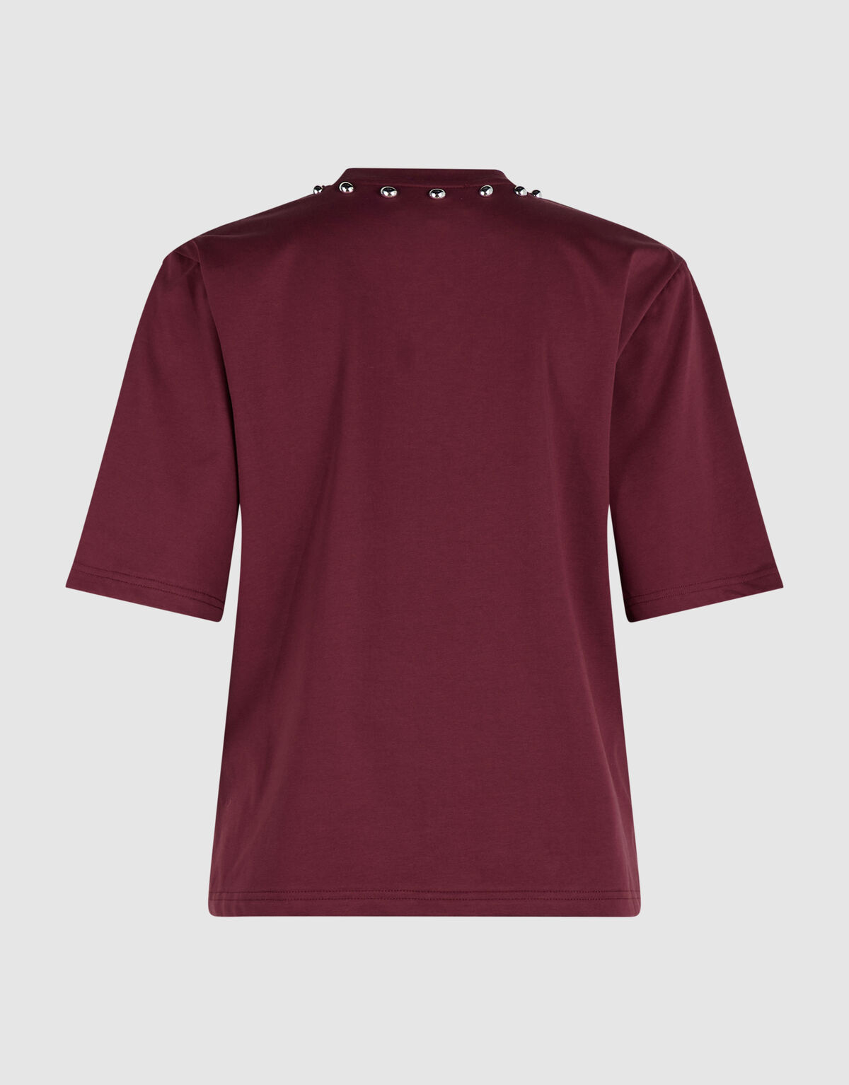 Studded T-shirt Donkerrood SHOEBY WOMEN