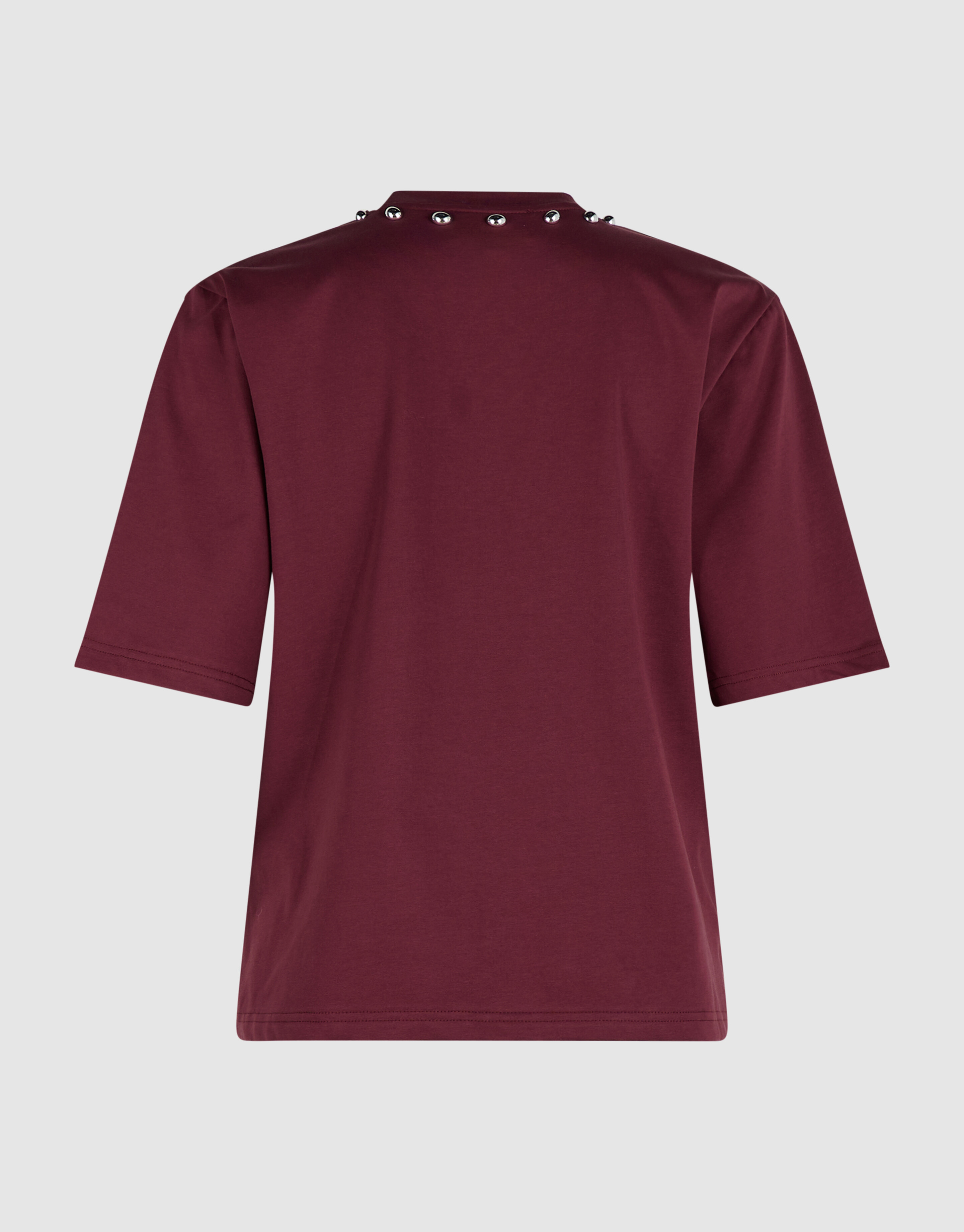 Studded T-shirt Donkerrood SHOEBY WOMEN
