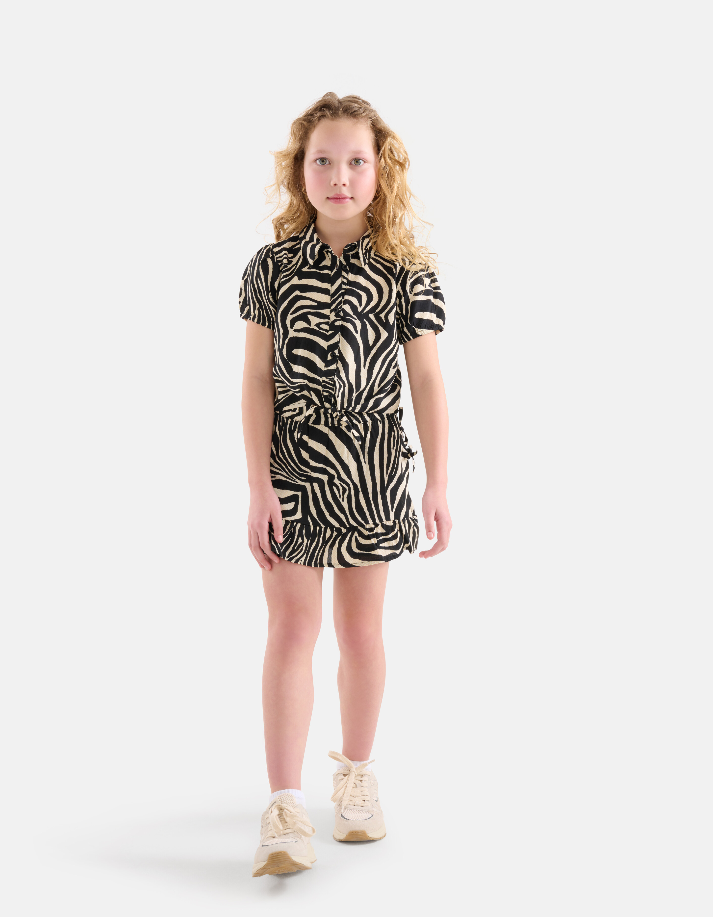 Zebra Skort Zwart/Gebroken Wit SHOEBY GIRLS