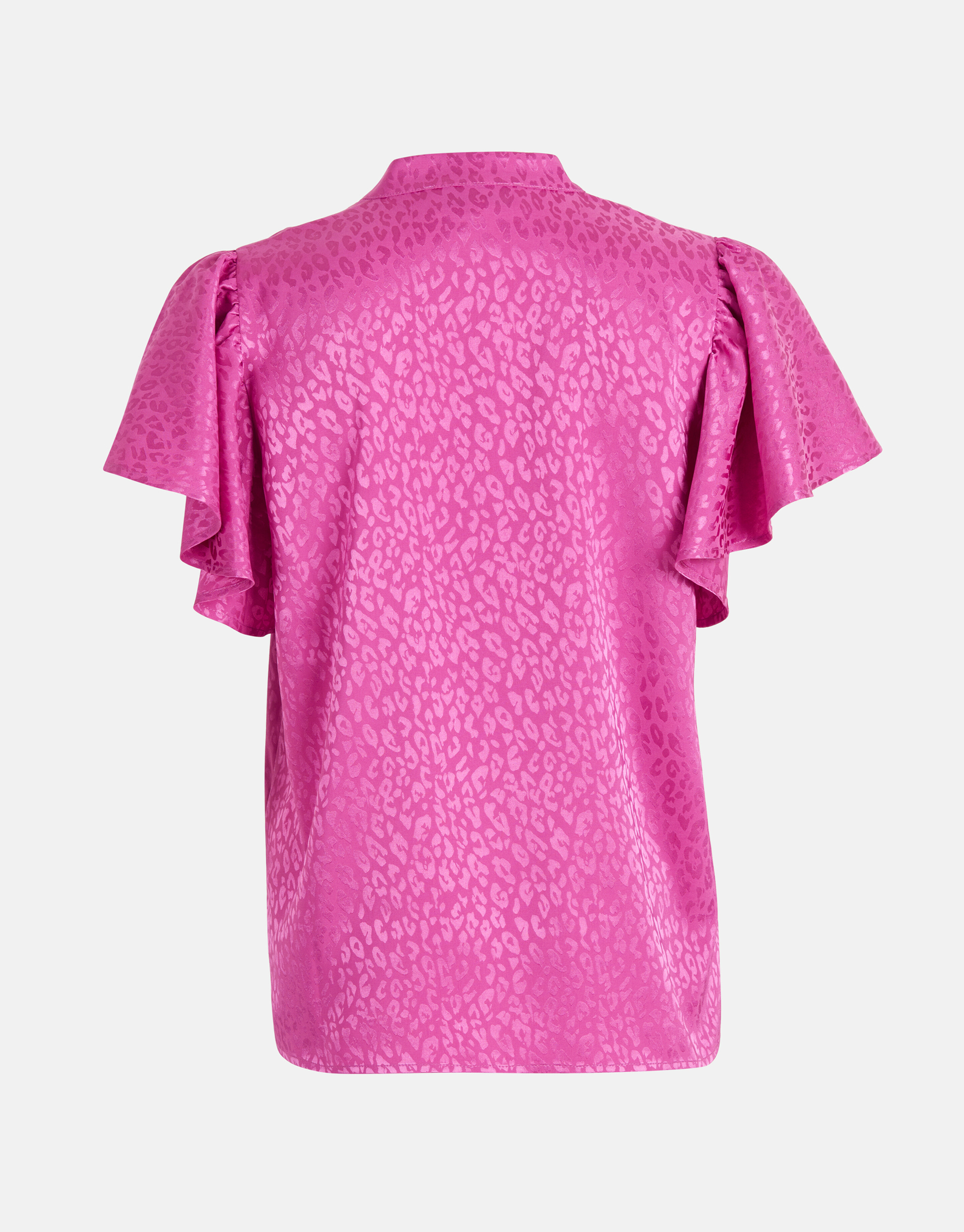 Jacquard Ruffle Blouse Roze SHOEBY WOMEN