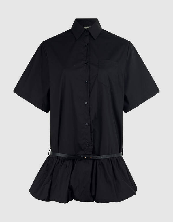 Oversized Balloon Mini Jurk Zwart SHOEBY WOMEN