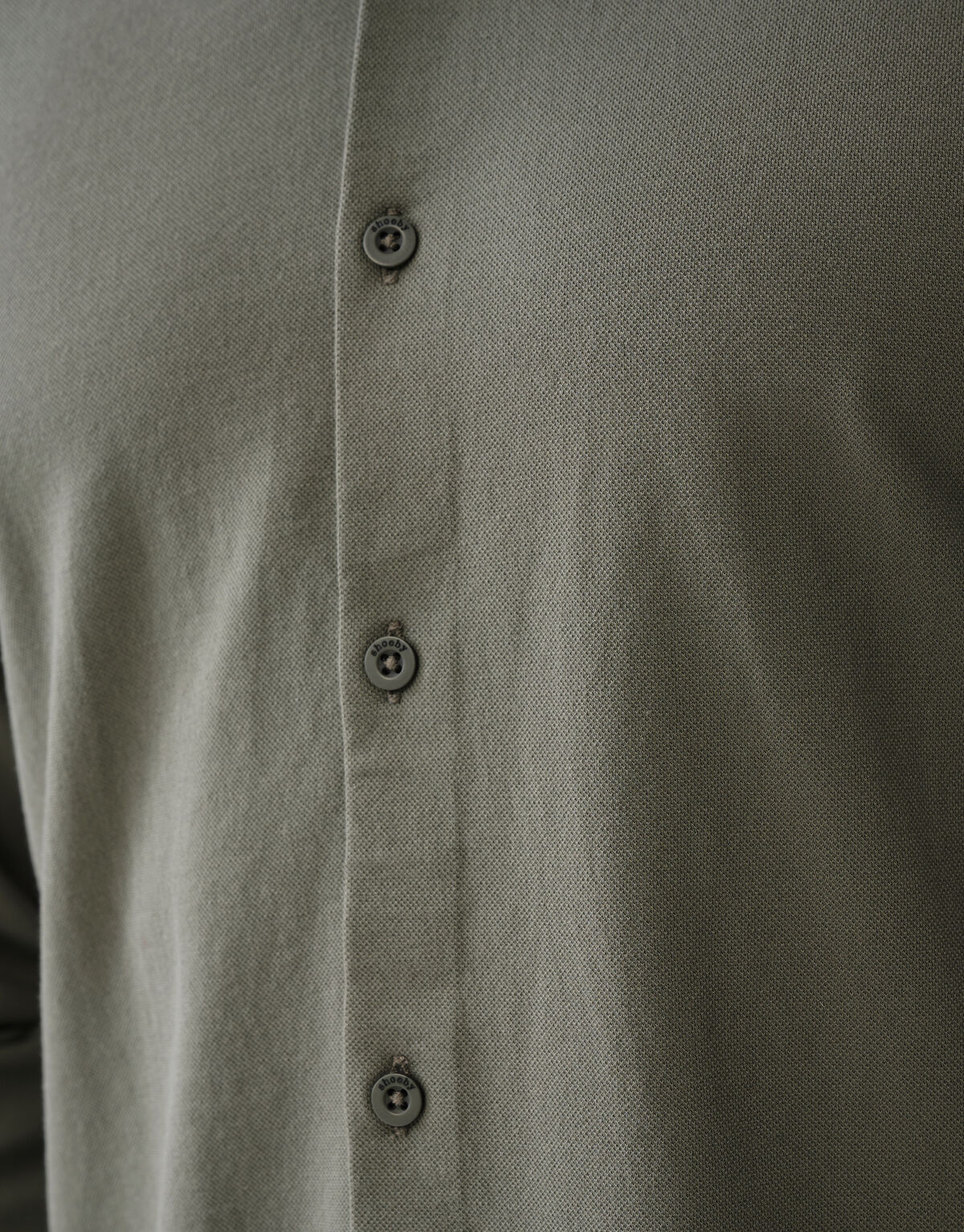 Pique Overhemd Donkergroen SHOEBY MEN