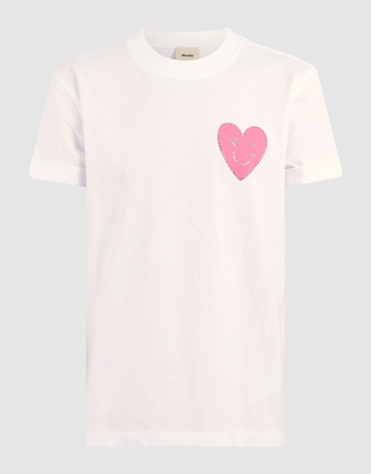 Smiley Heart T-shirt Wit SHOEBY GIRLS