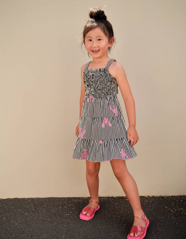 Striped Kreeften Jurk Zwart SHOEBY GIRLS