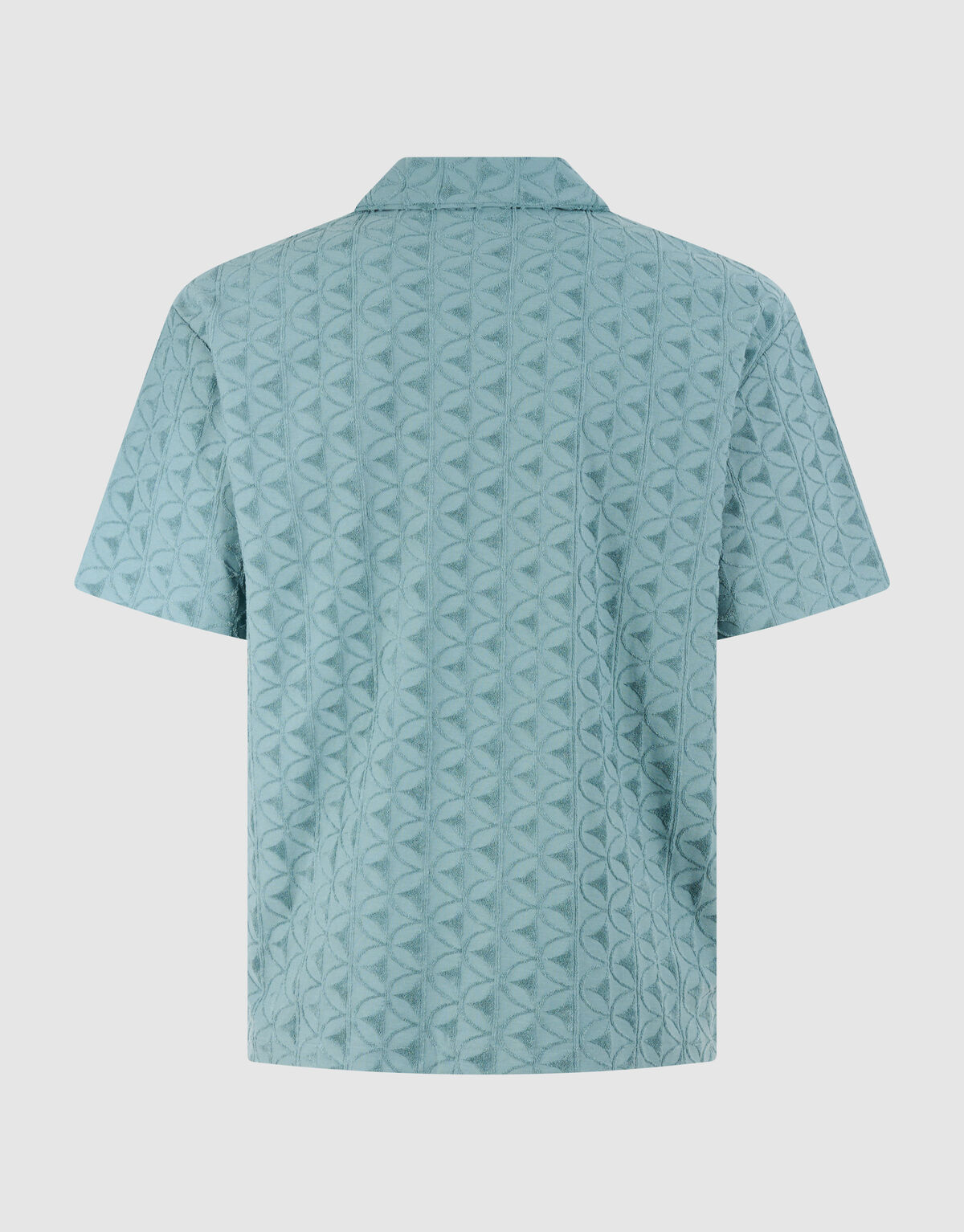 Logo Towelling Overshirt Donkergroen SHOEBY MEN