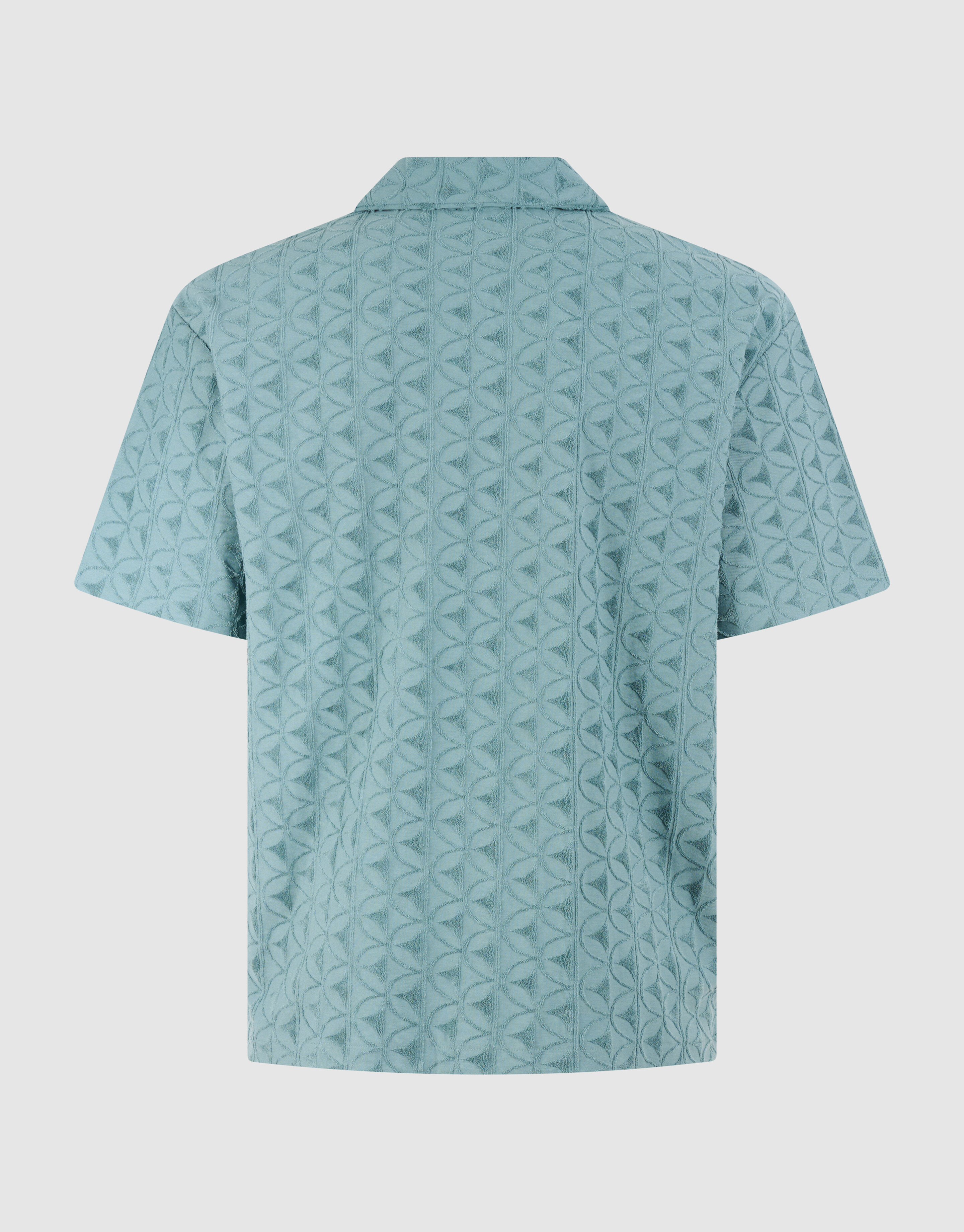 Logo Towelling Overshirt Donkergroen SHOEBY MEN