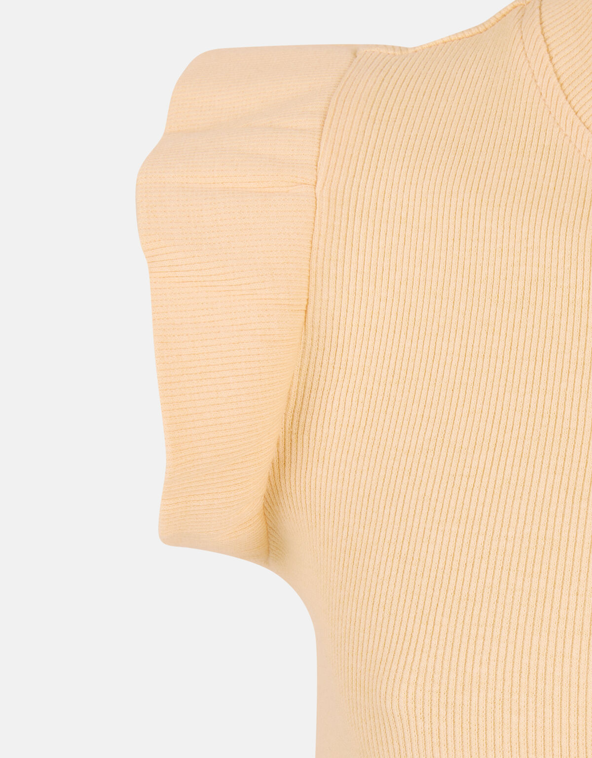 Ruffle Rib Top Oranje SHOEBY GIRLS