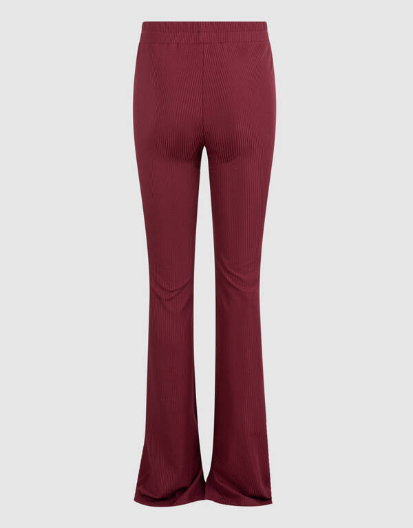 Solid Rib Flared Fit Legging Donkerrood SHOEBY GIRLS