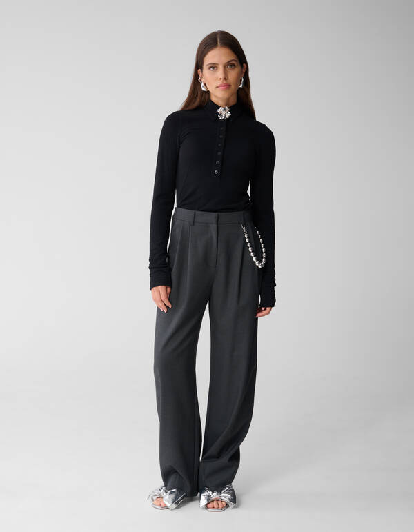 Barrel Fit Pantalon Donkergrijs SHOEBY WOMEN