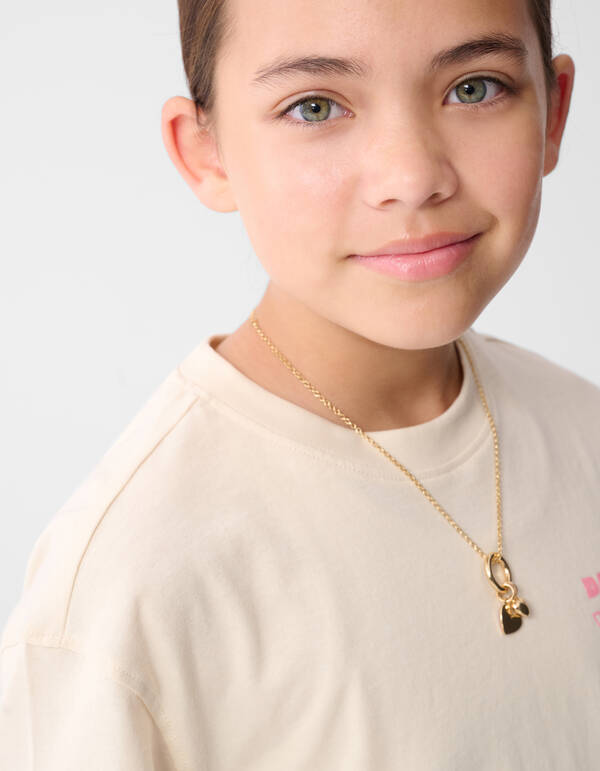 Dare To Wander Artwork T-shirt Gebroken Wit SHOEBY GIRLS