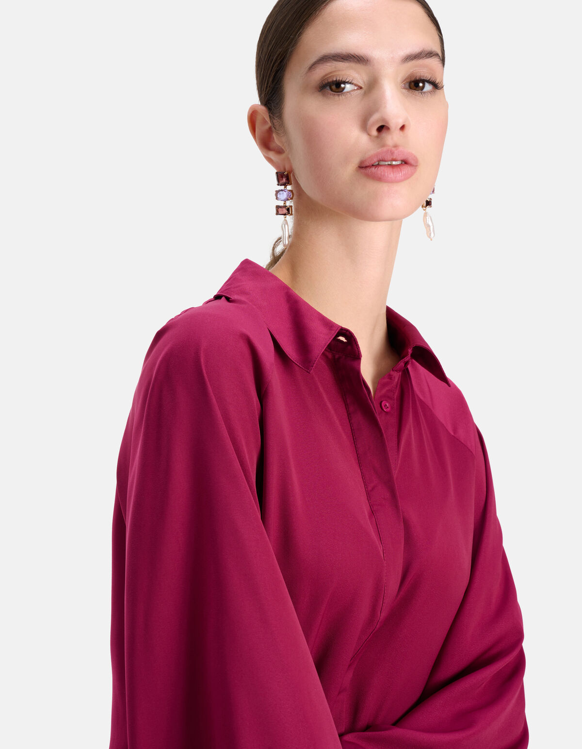 Soepelvallende Blouse Donkerroze SHOEBY WOMEN