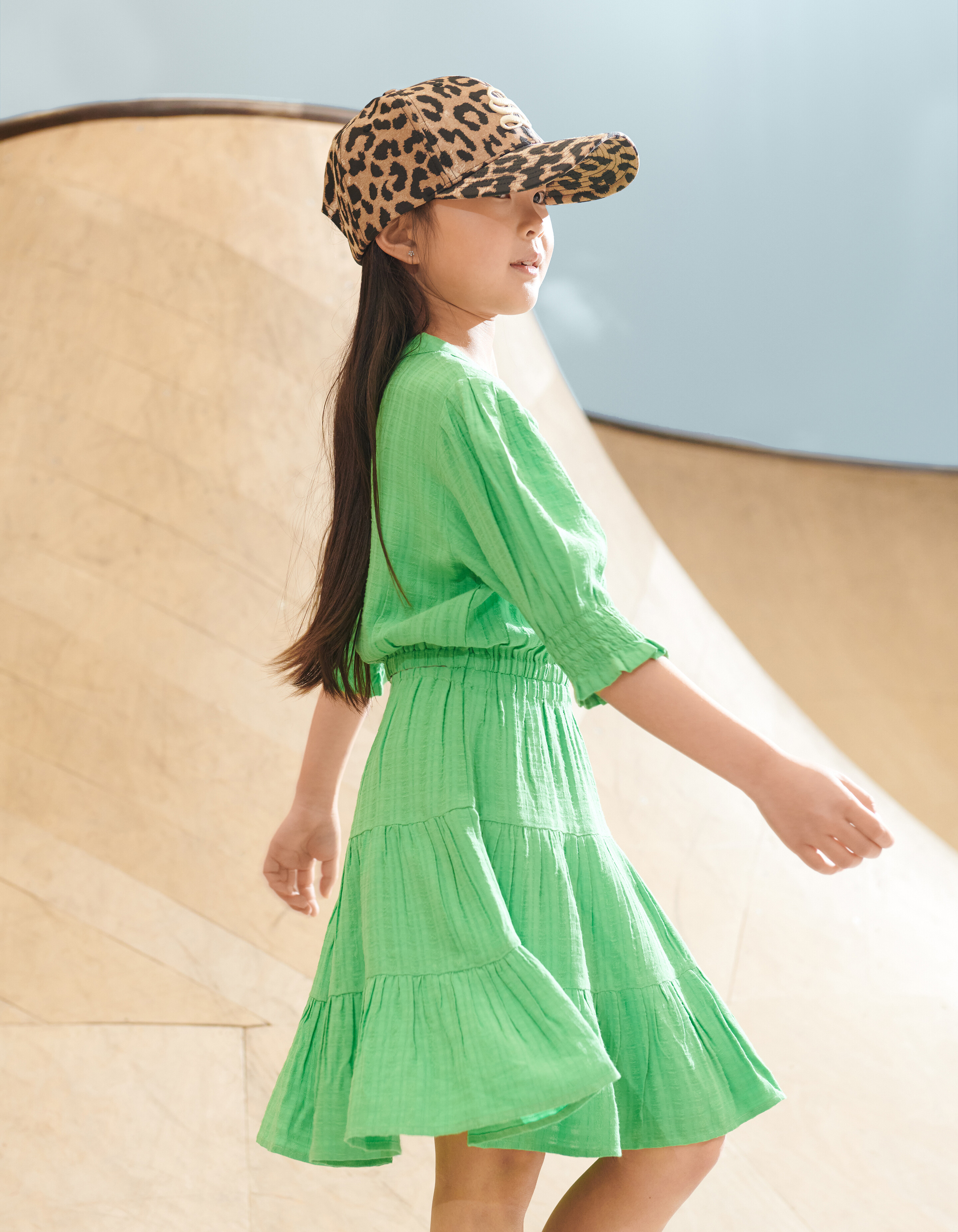 Cut Out Jurk Groen SHOEBY GIRLS