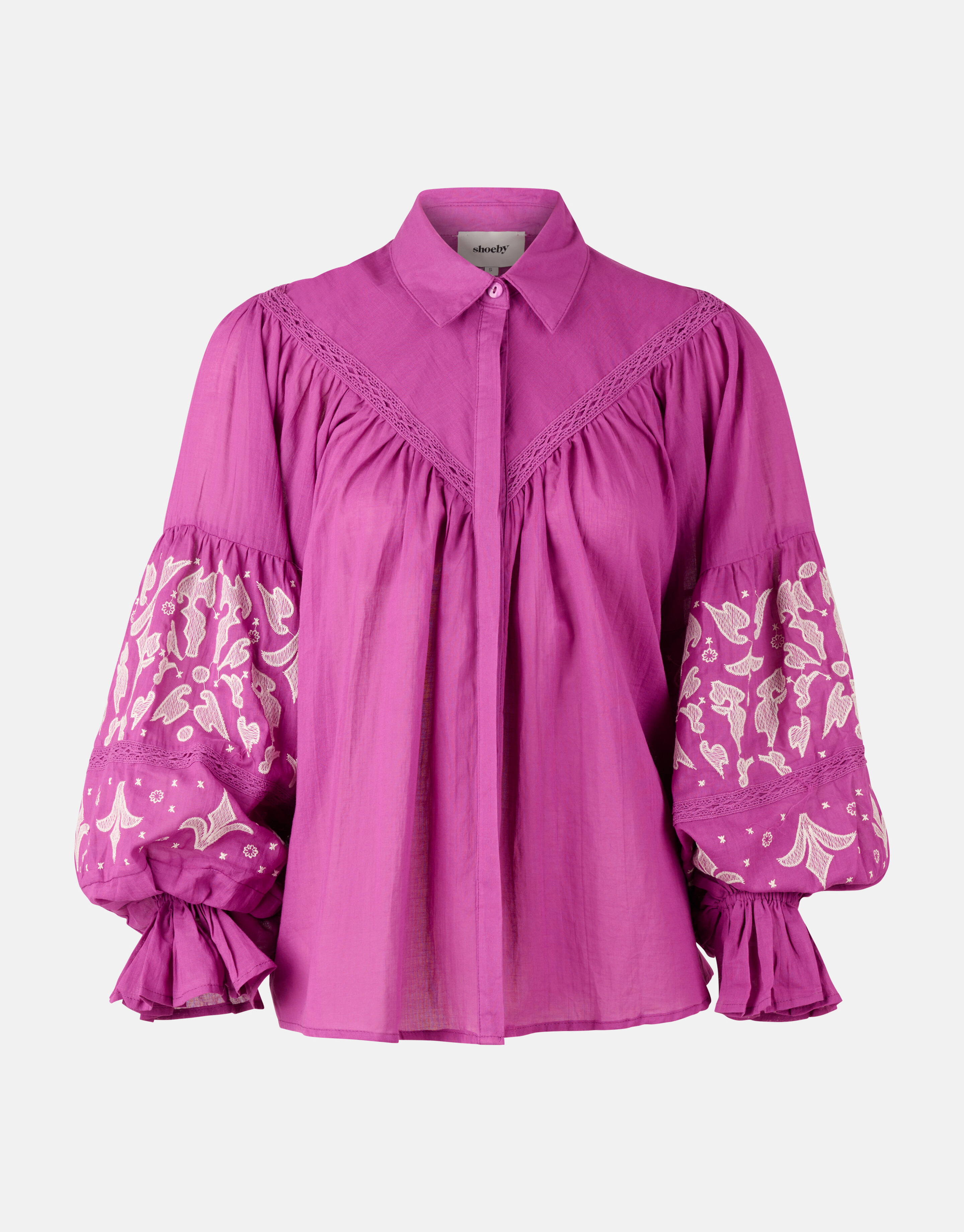 Embroidery Blouse Paars SHOEBY WOMEN