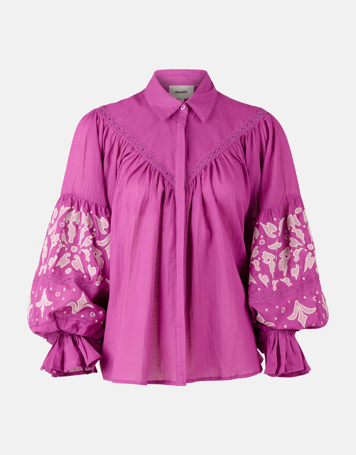 Embroidery Blouse Paars SHOEBY WOMEN