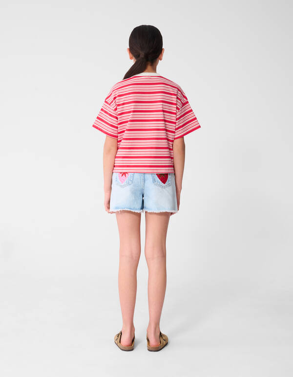 Cropped Cherry T-shirt Rood SHOEBY GIRLS