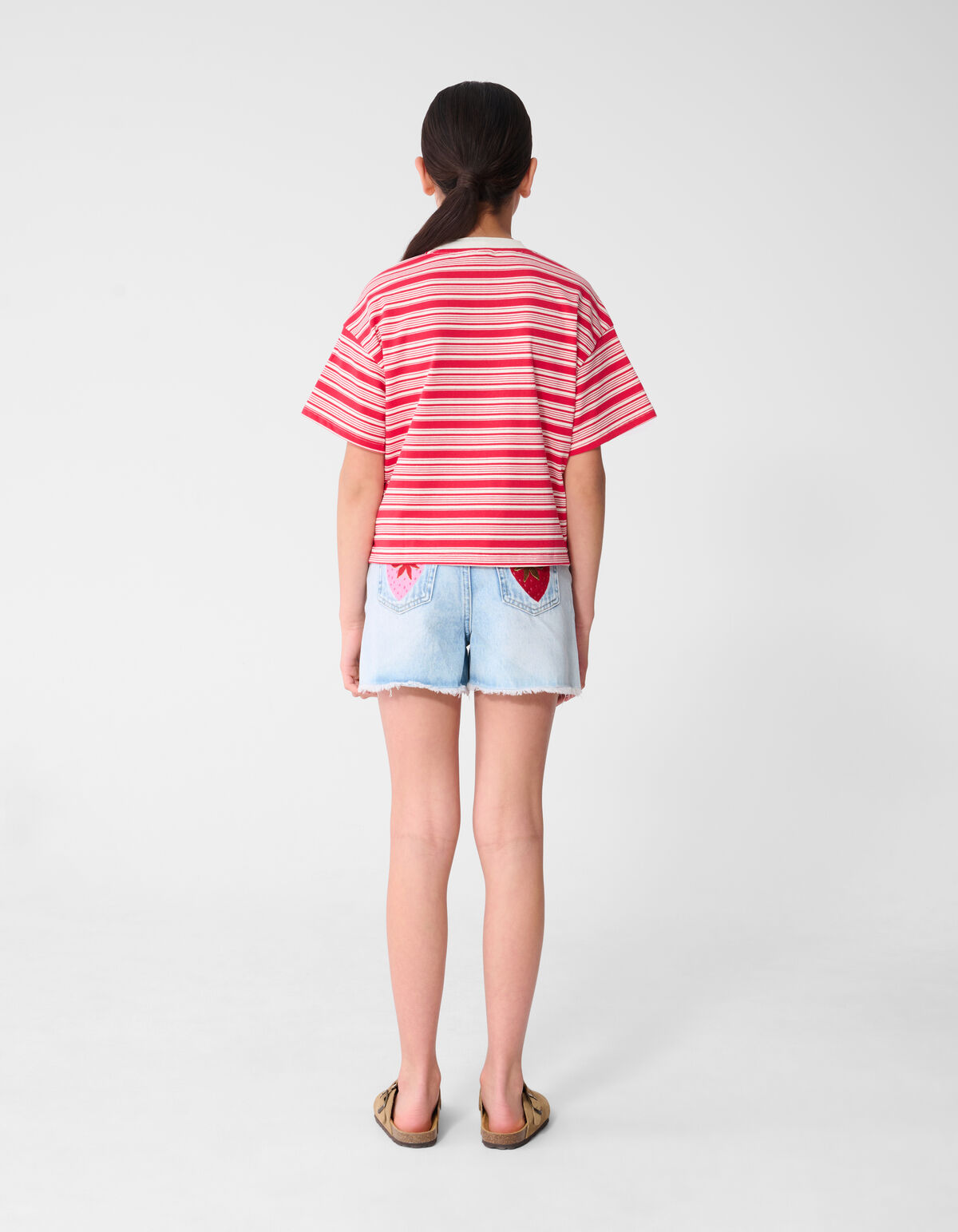 Cropped Cherry T-shirt Rood SHOEBY GIRLS