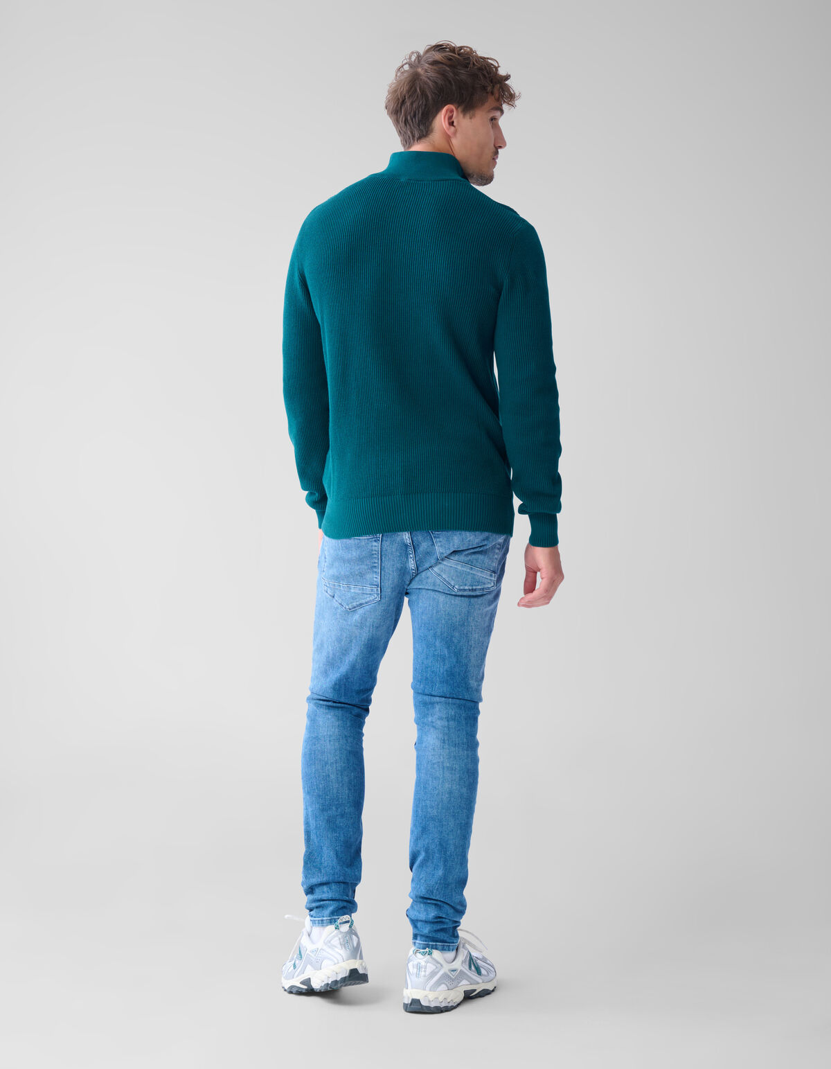 Zipper Trui Donkergroen SHOEBY MEN