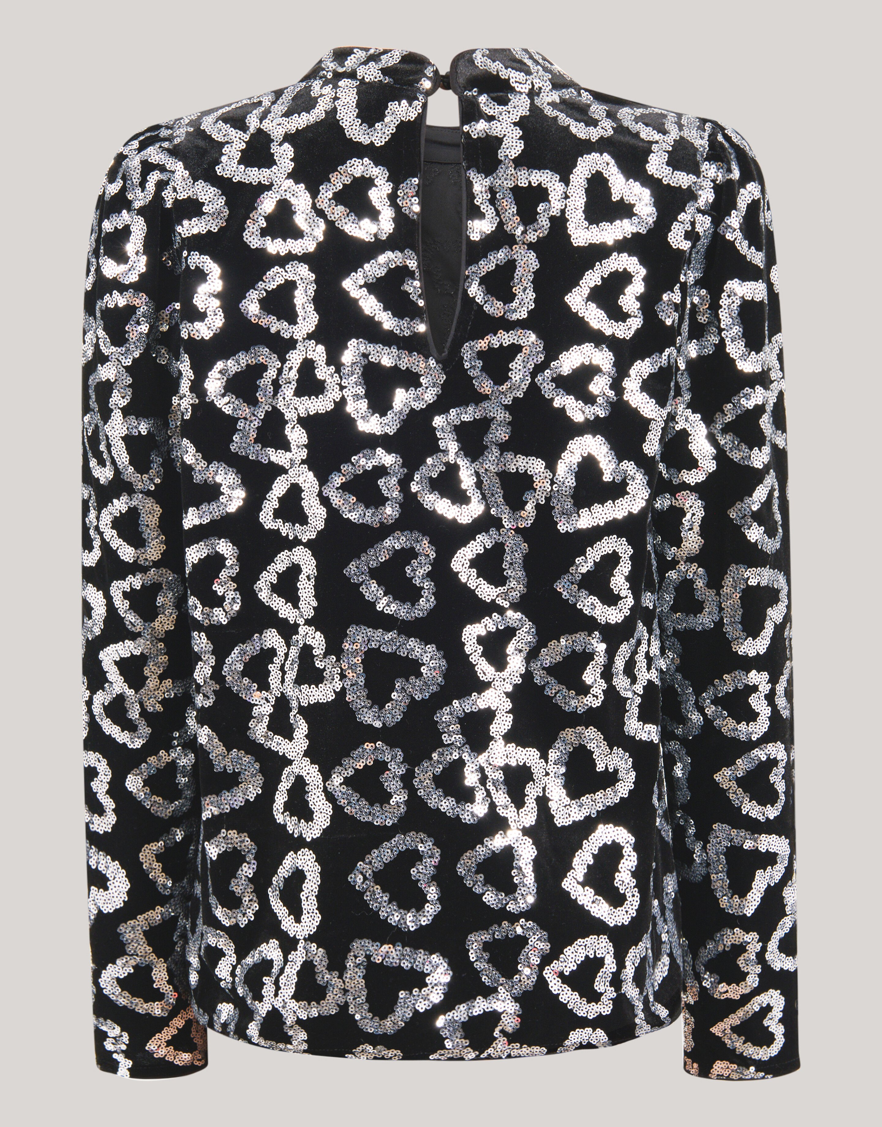 Glitter Heart Top Zwart SHOEBY GIRLS