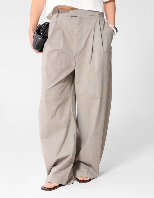 Ruiten Barrel Fit Broek Lichtgrijs SHOEBY WOMEN