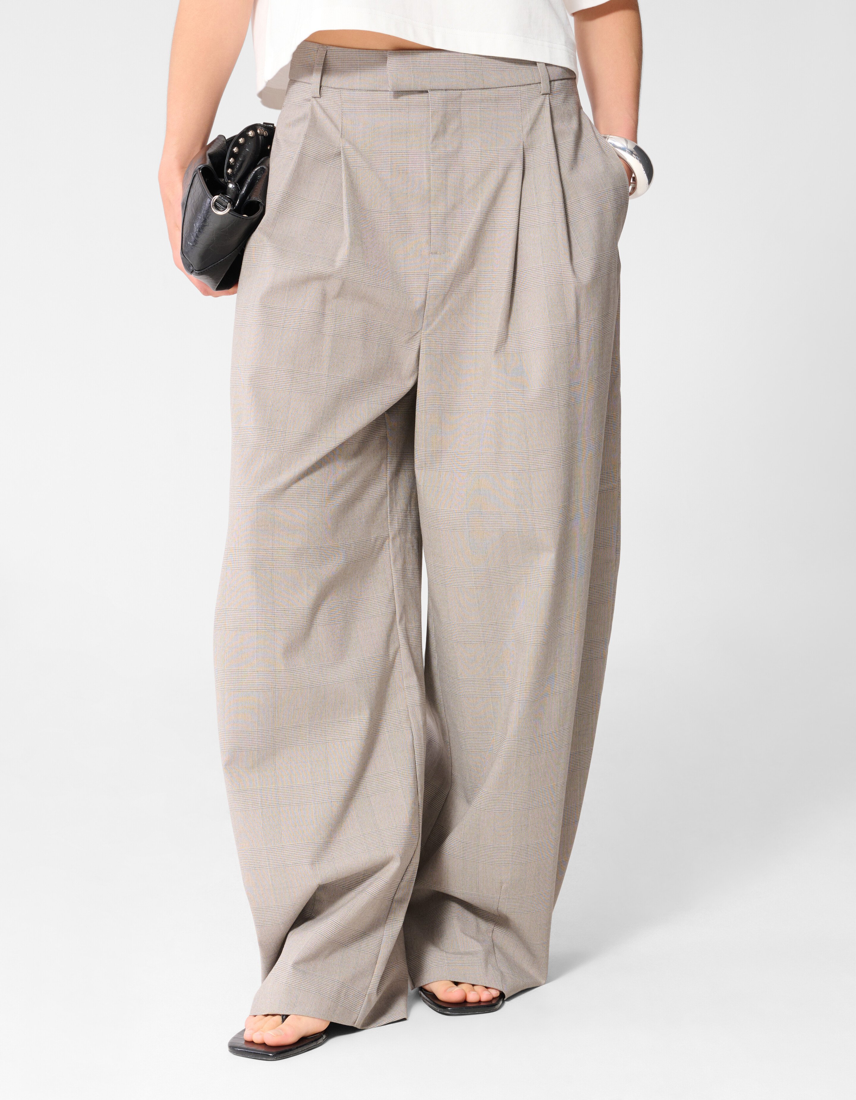 Ruiten Barrel Fit Broek Lichtgrijs SHOEBY WOMEN