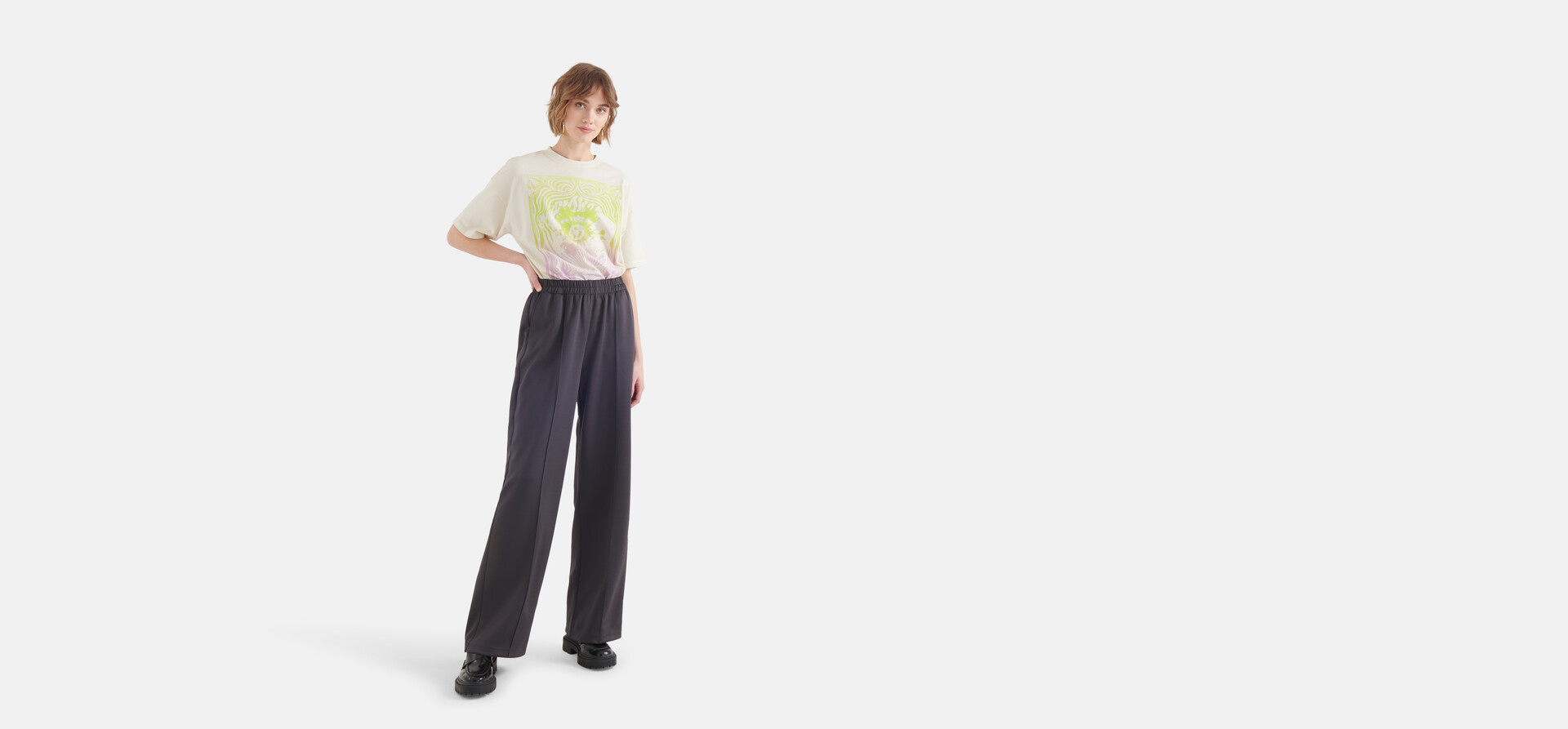 Basis Jogger Broek Donkergrijs SHOEBY WOMEN