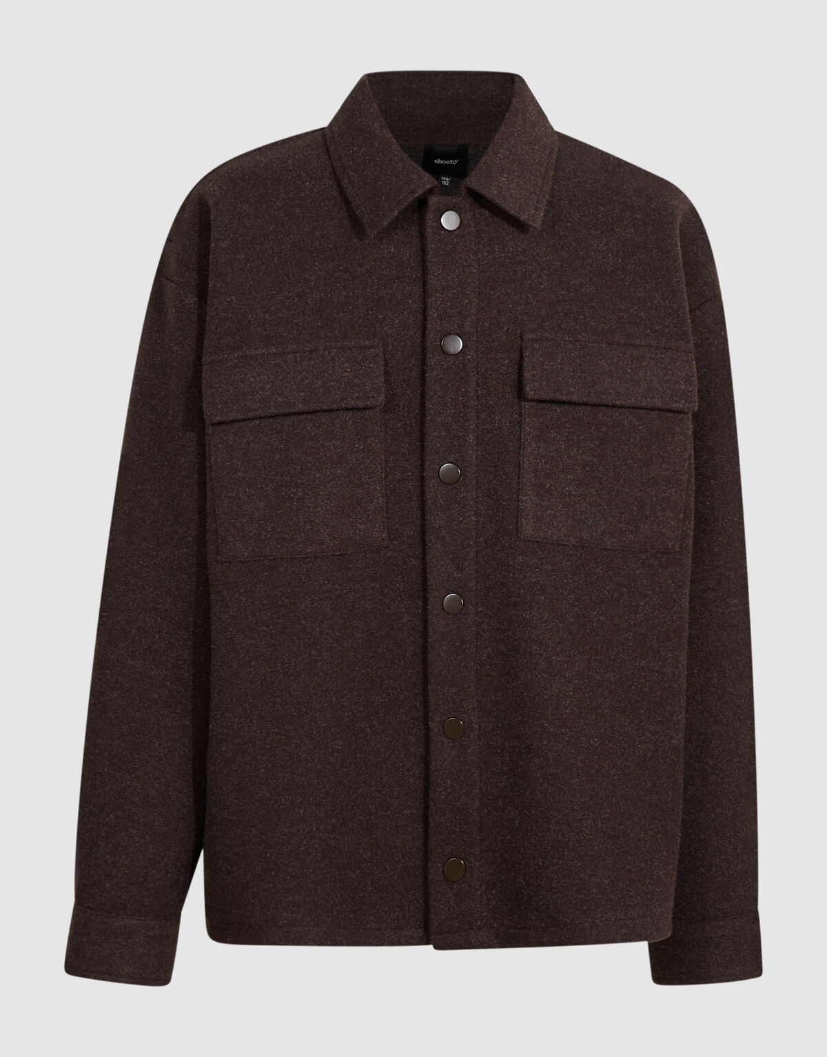 Felt Overshirt Donkerbruin SHOEBY BOYS