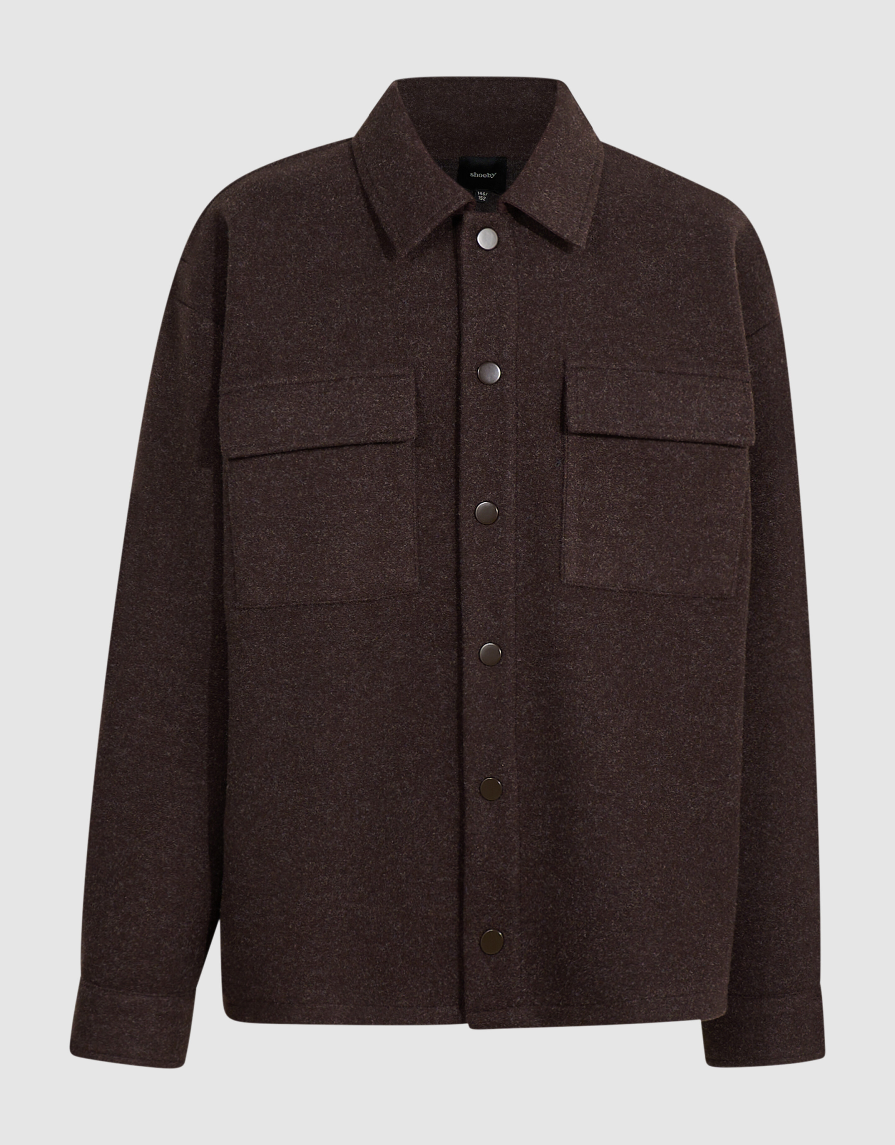 Felt Overshirt Donkerbruin SHOEBY BOYS