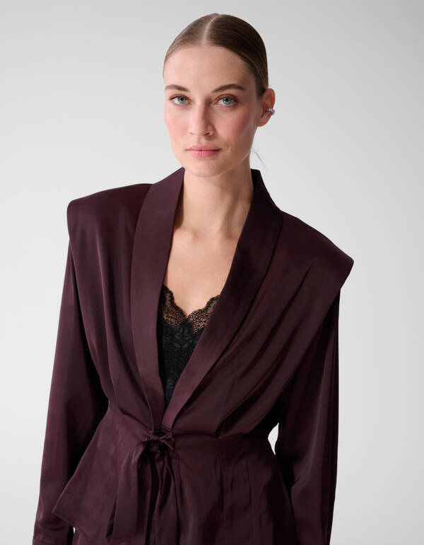 Getailleerde Blouse Donkerrood By Mieke SHOEBY WOMEN