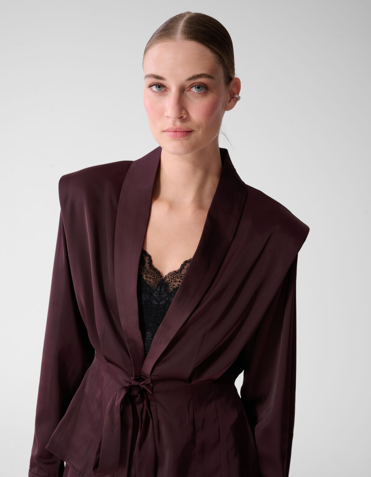 Getailleerde Blouse Donkerrood By Mieke SHOEBY WOMEN