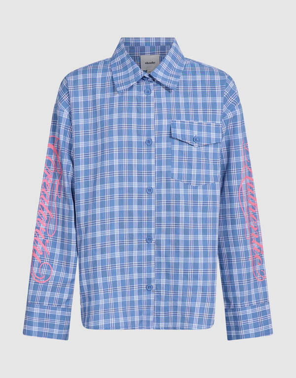 Geruite Blouse Blauw SHOEBY GIRLS