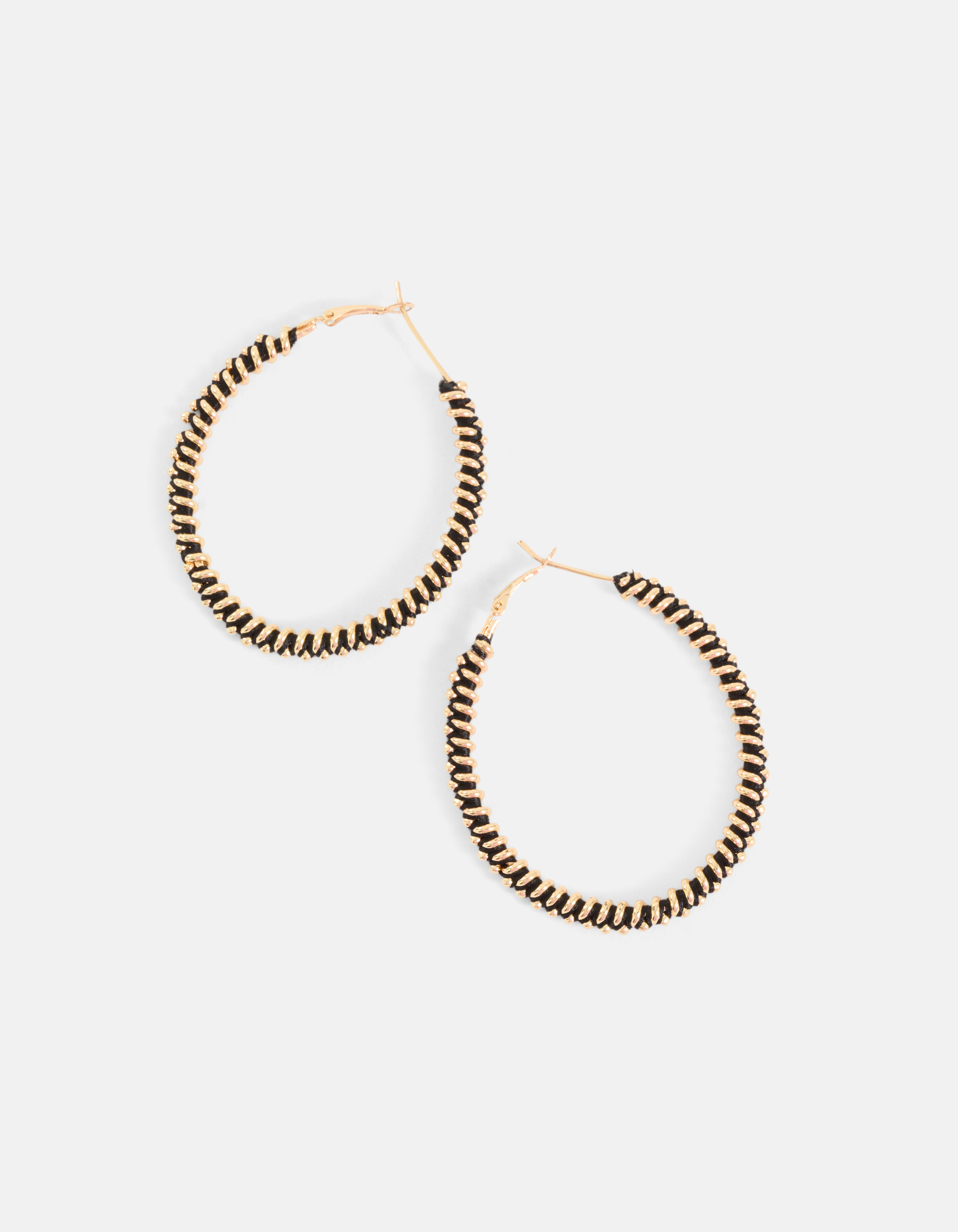 Ovale Hoops Oorbellen Zwart SHOEBY ACCESSOIRES