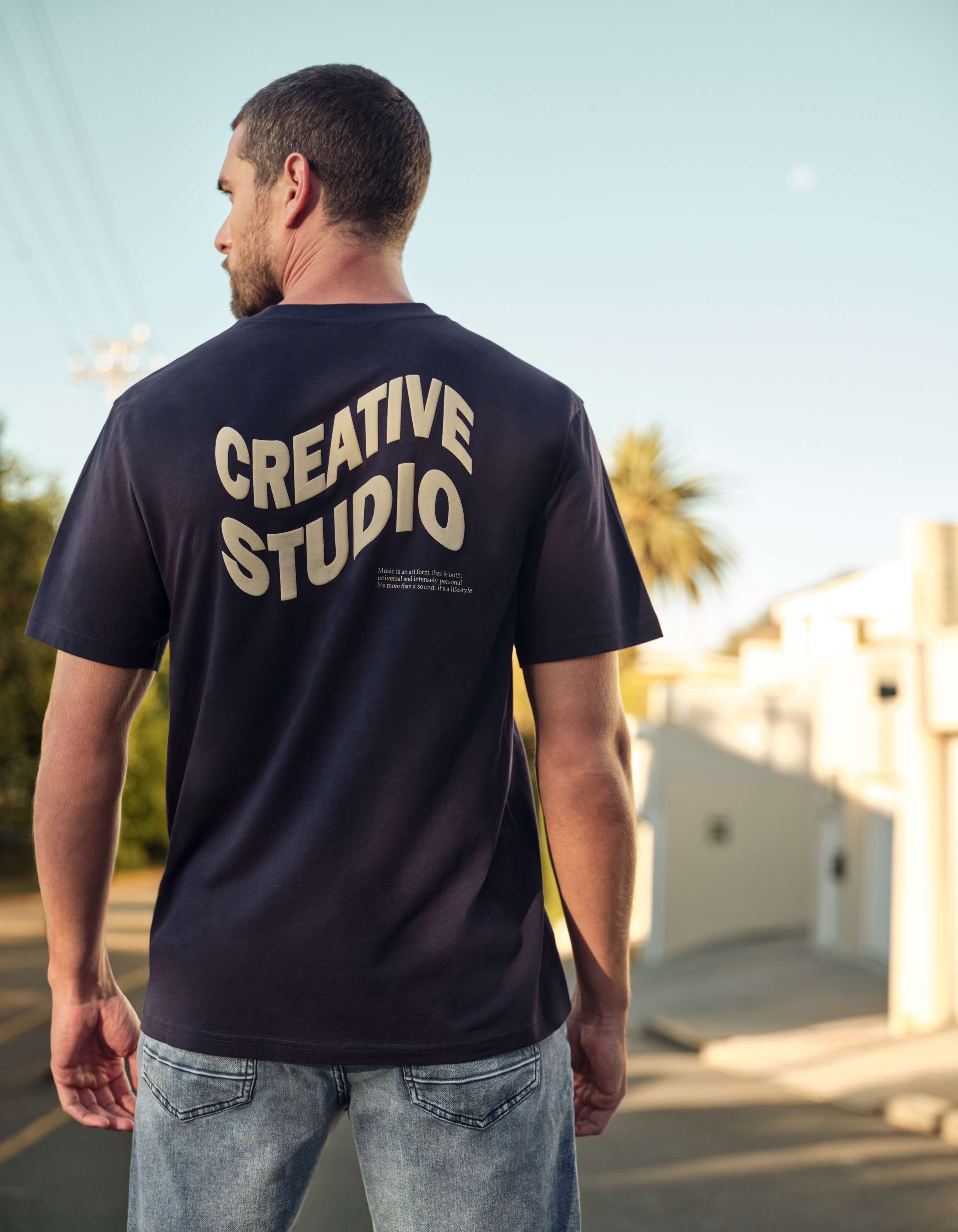 Studio T-shirt Donkerblauw SHOEBY MEN