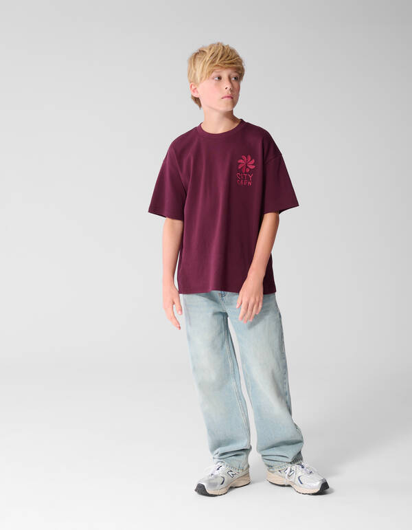 Baggy Fit Jeans Dirty Washed Lichtblauw SHOEBY BOYS