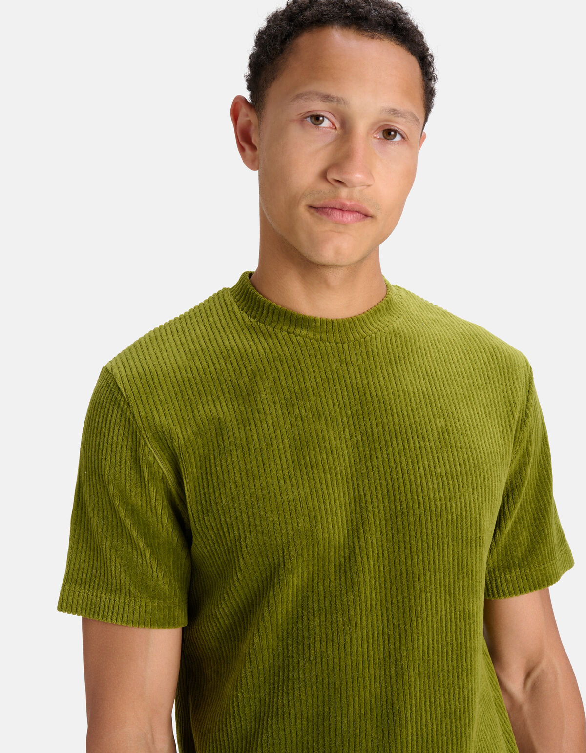 Velvet Rib T-shirt Groen SHOEBY MEN