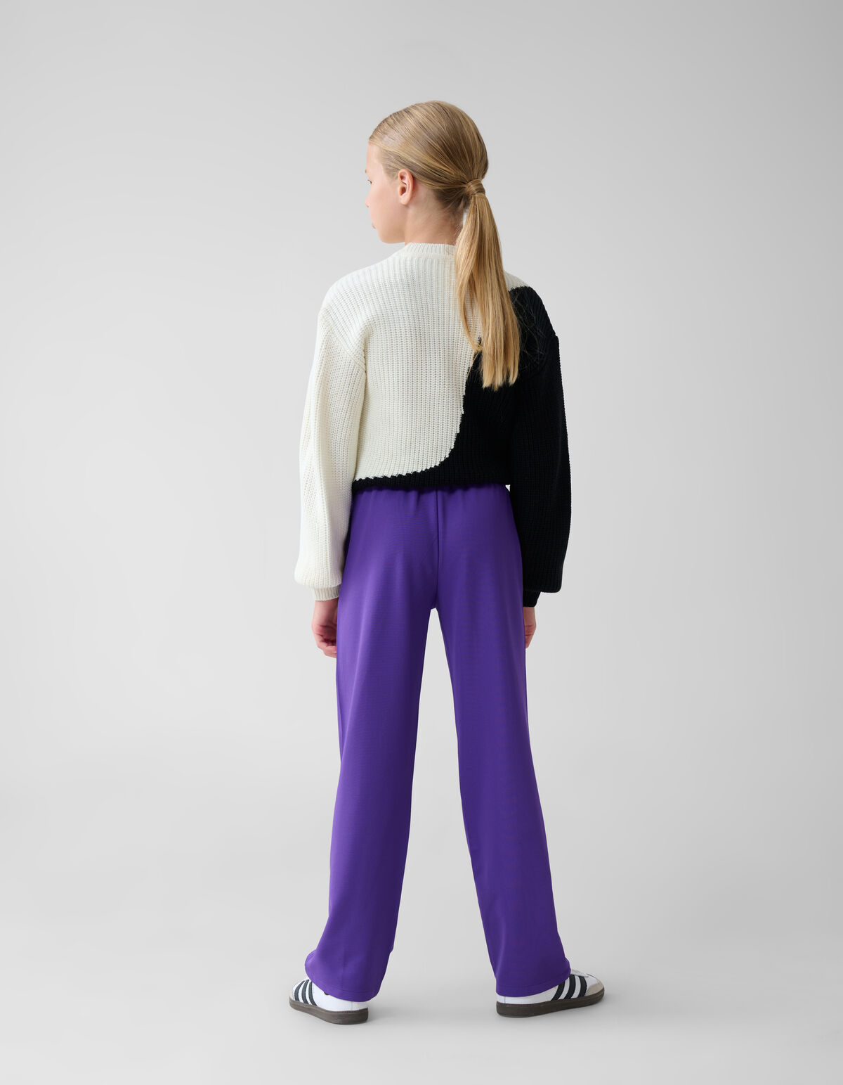Basic Wide Leg Broek Donkerpaars SHOEBY GIRLS