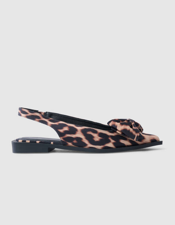 Leopard Strik Slingback Bruin SHOEBY SHOES
