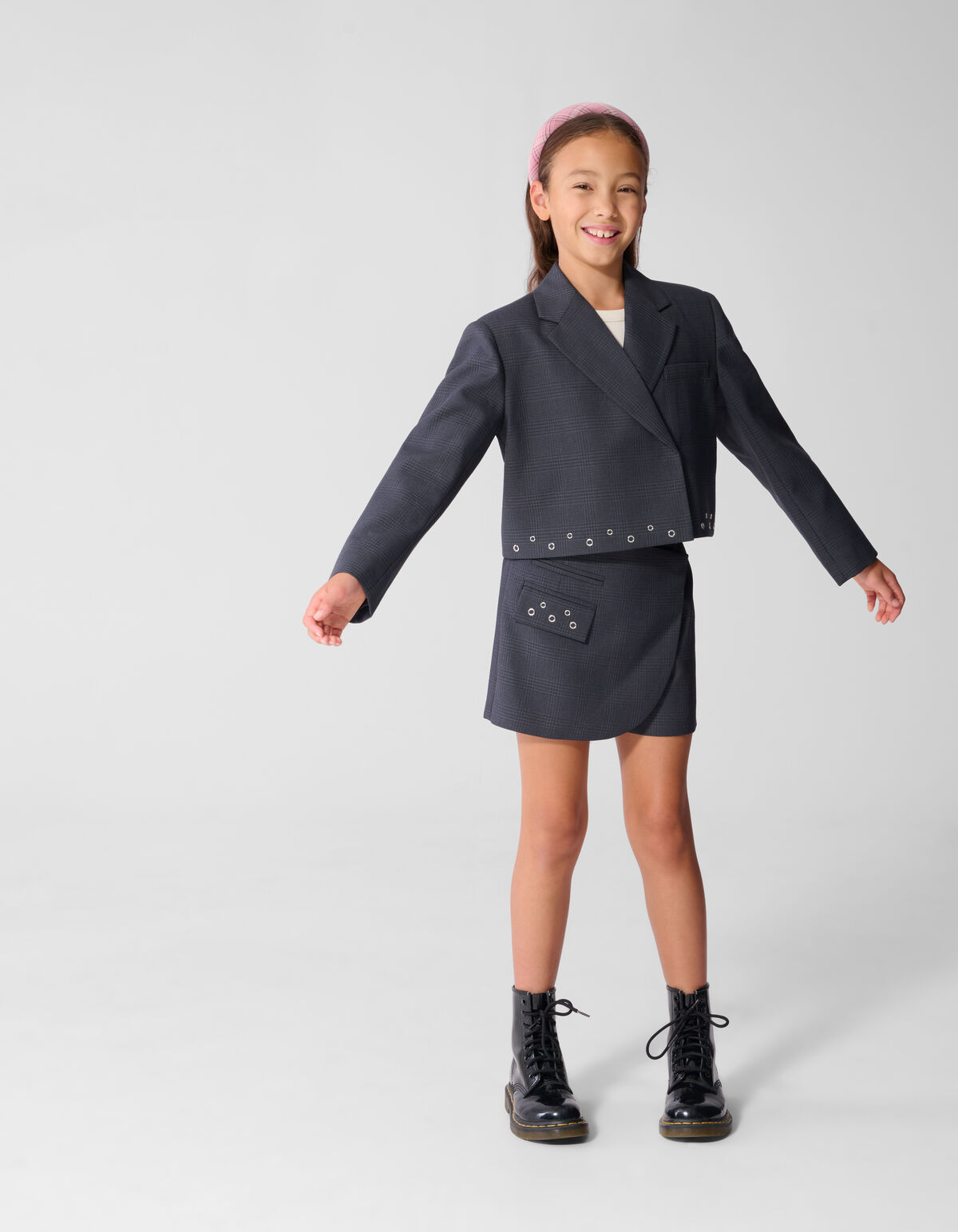 Eyelet Skort Grijs SHOEBY GIRLS