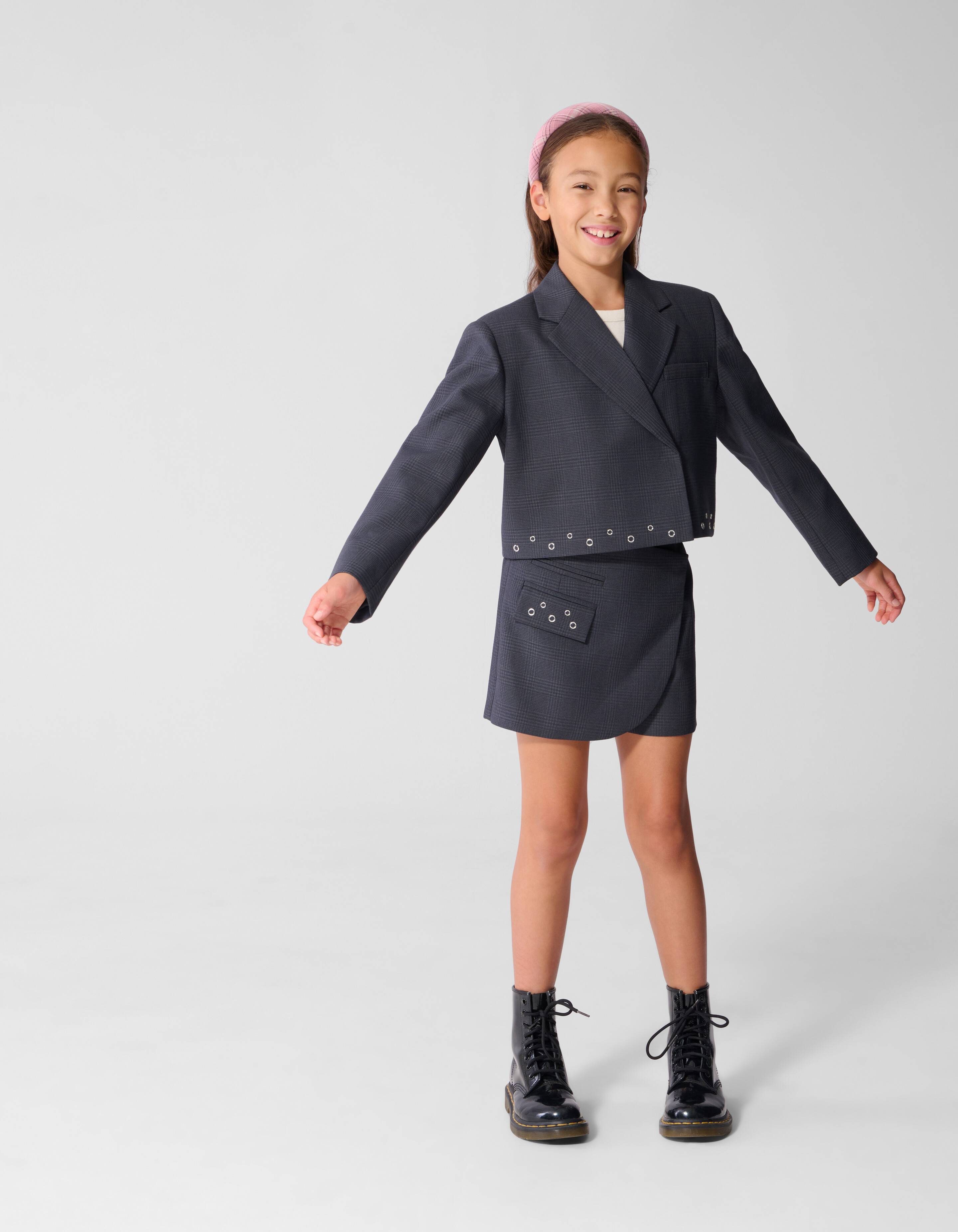 Eyelet Skort Grijs SHOEBY GIRLS