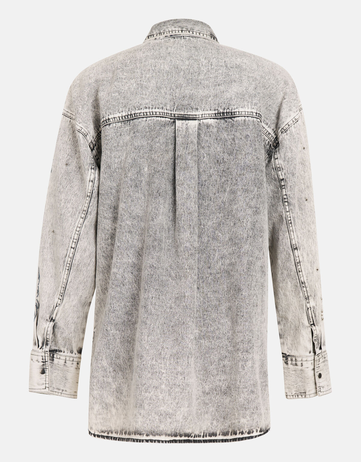 Embellished Denim Blouse Grijs SHOEBY WOMEN