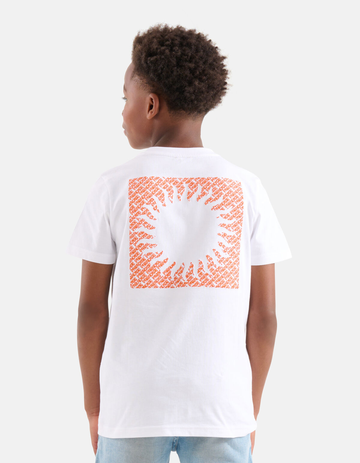 Embroidery T-shirt Wit SHOEBY BOYS