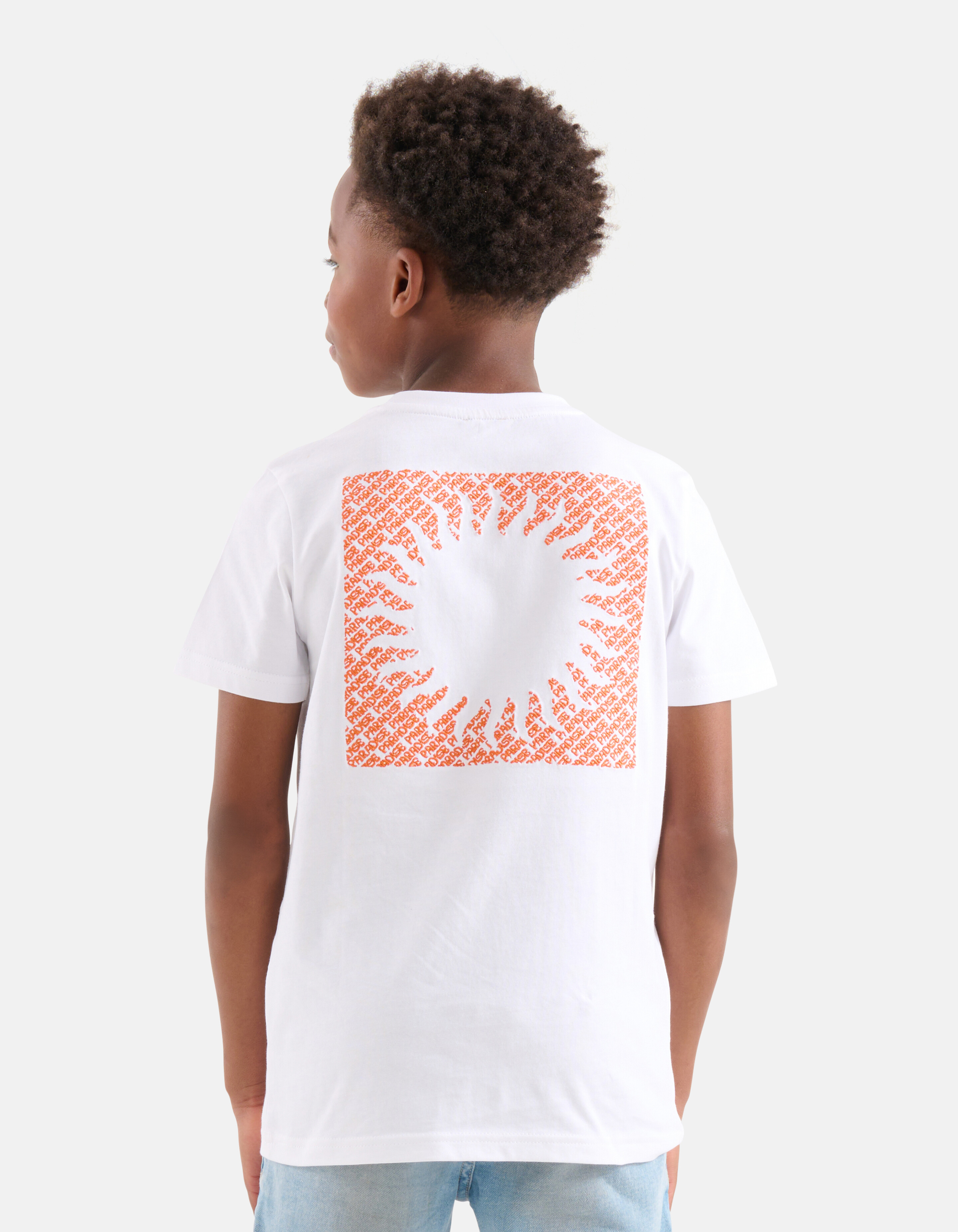 Embroidery T-shirt Wit SHOEBY BOYS