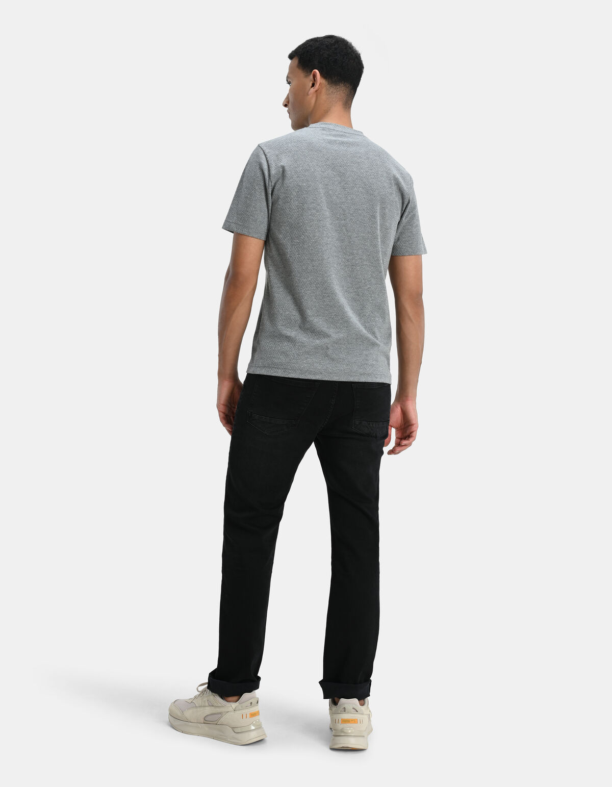 Straight Jeans Zwart Washed L34 Refill