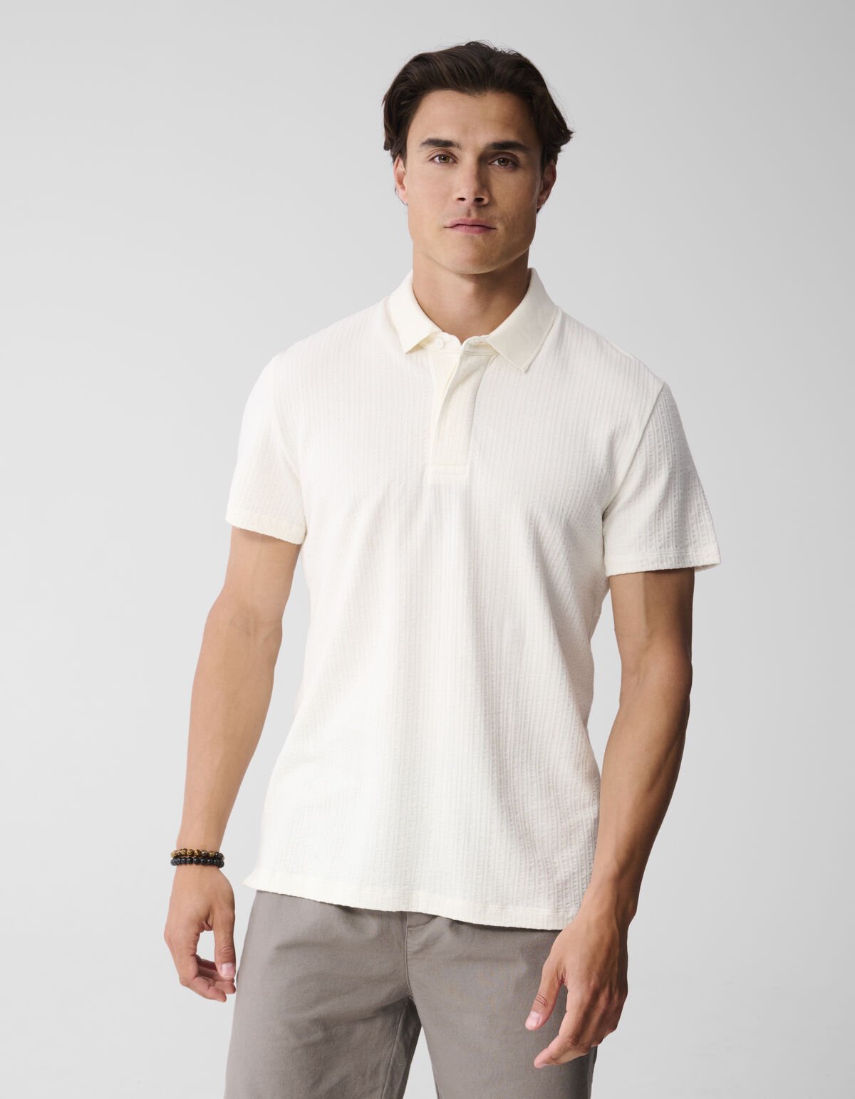 Structuur Polo Gebroken Wit SHOEBY MEN