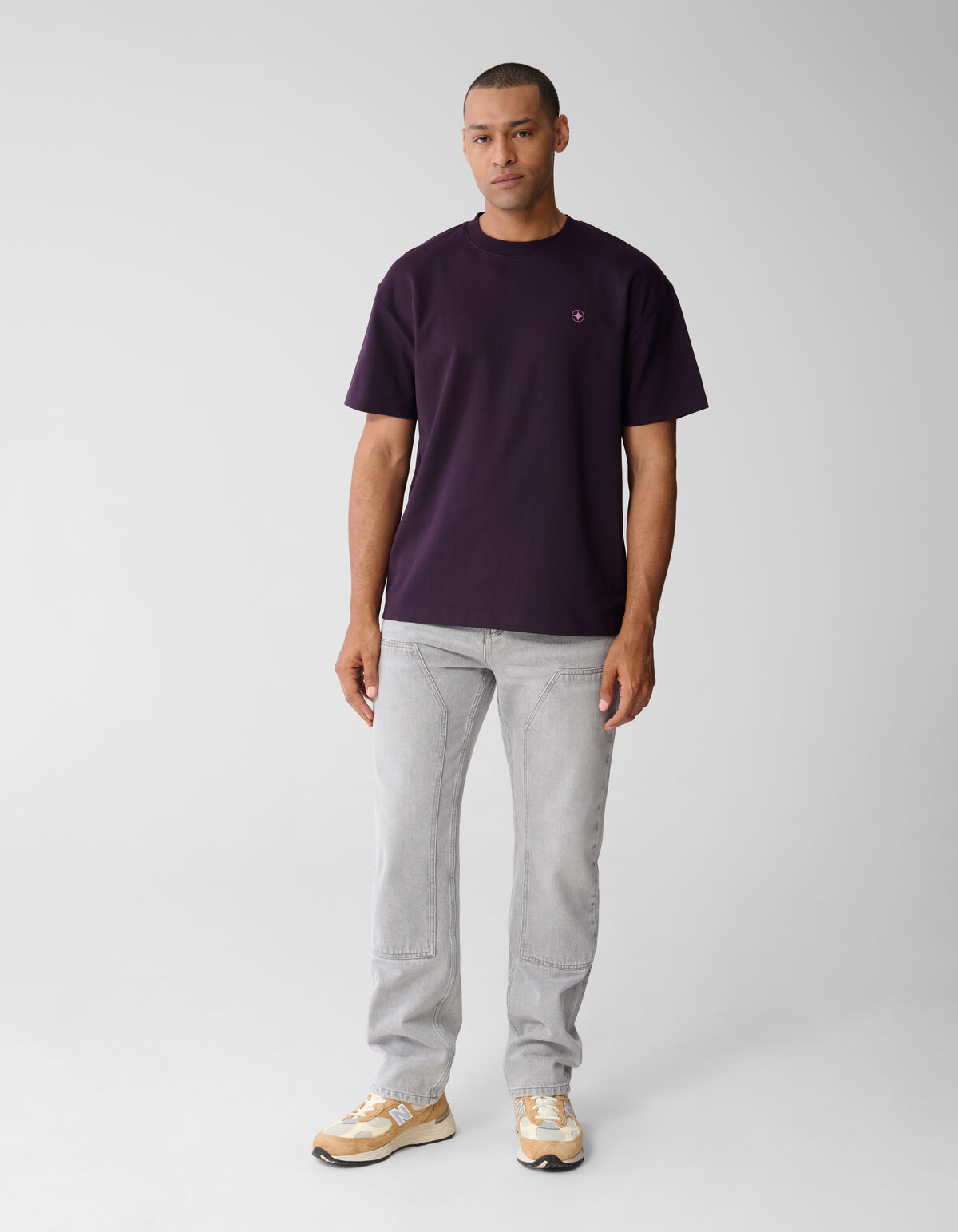 Sparkle Artwork T-shirt Donkerrood SHOEBY MEN